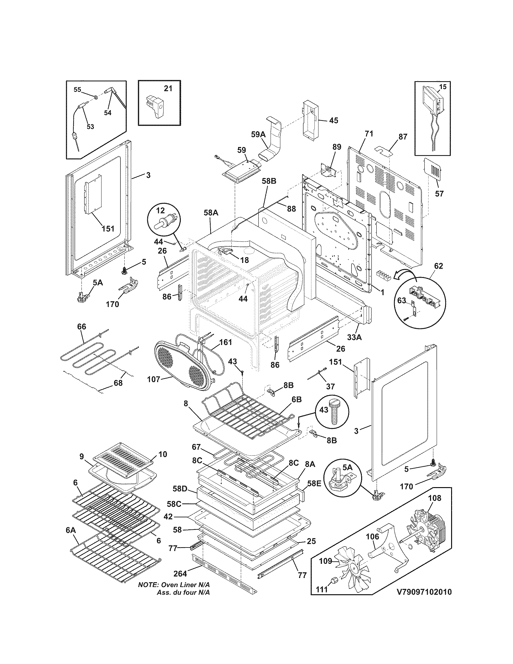 Kenmore Elite 79097102010 body diagram