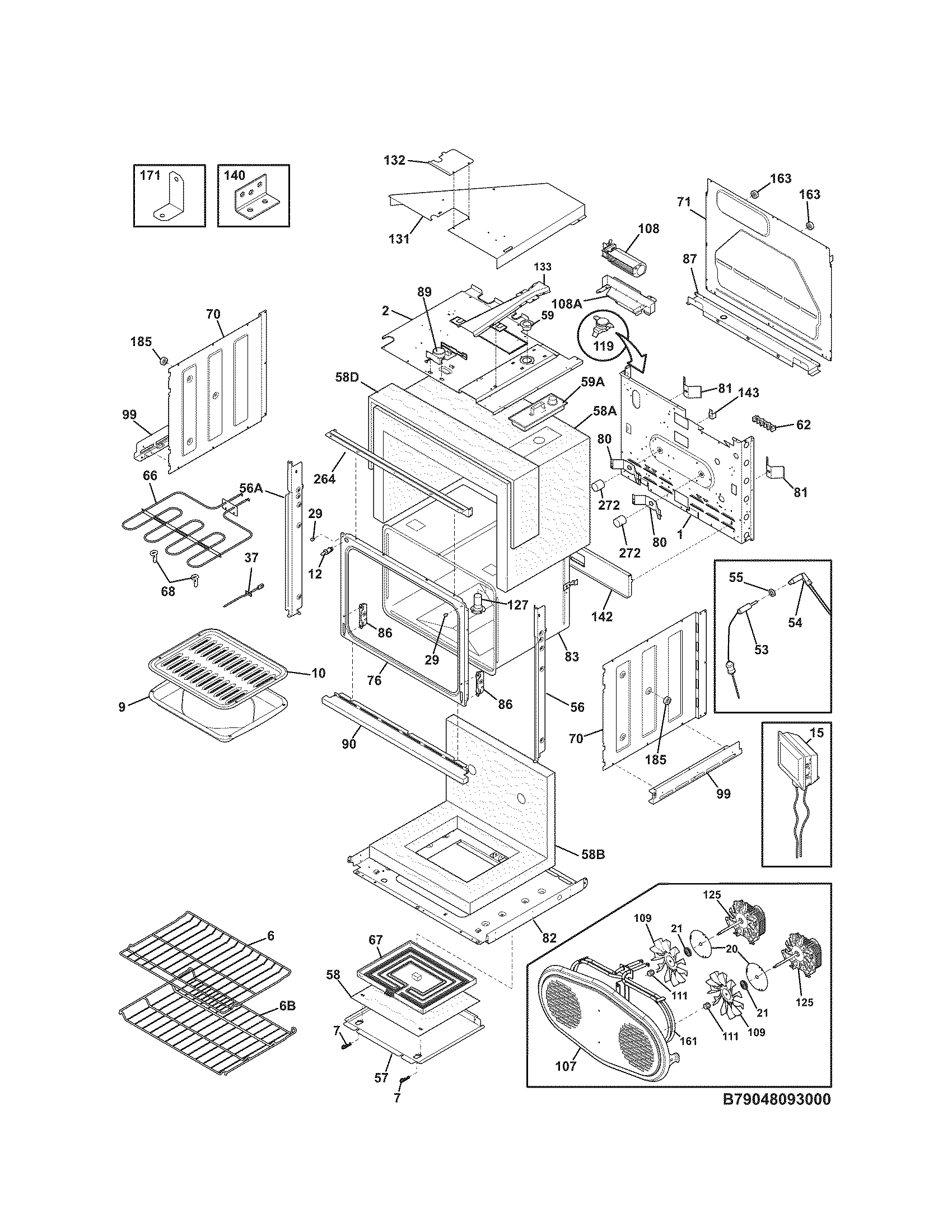Kenmore Elite 79048093000 body diagram