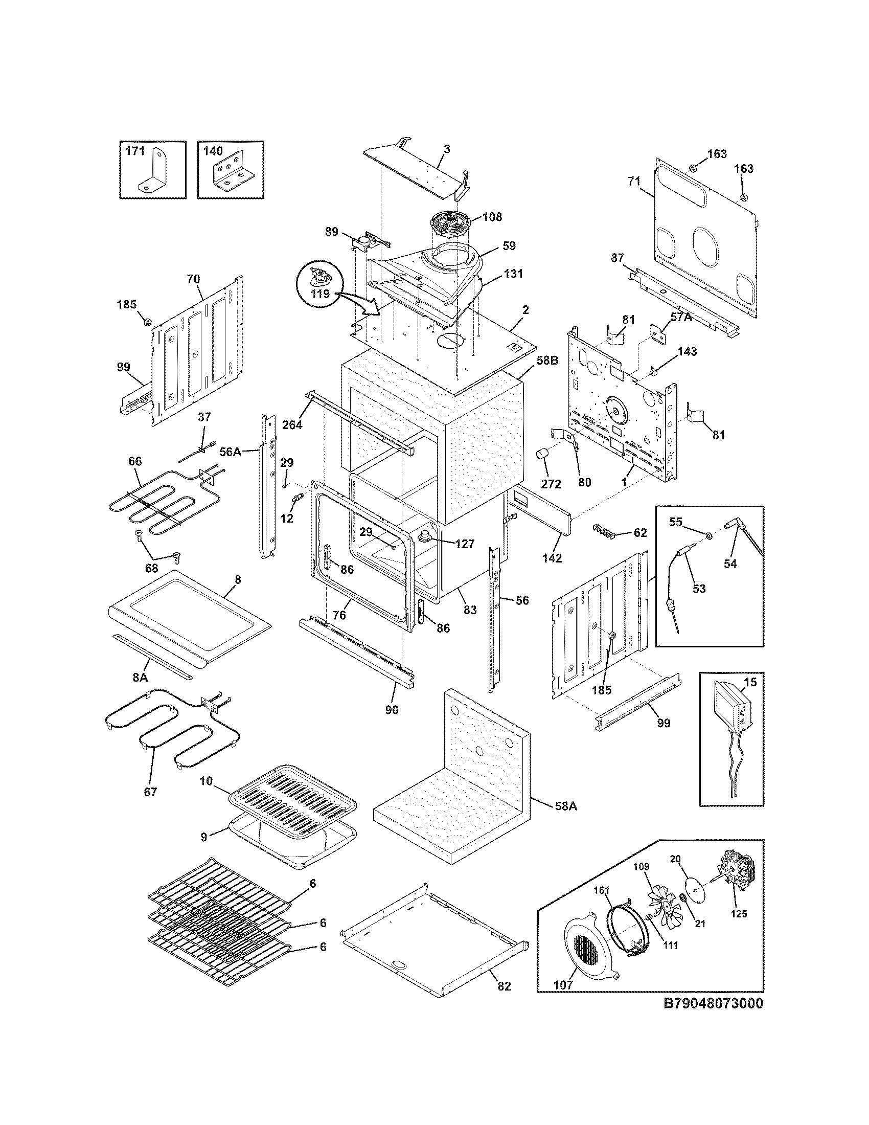 Kenmore Elite 79048073000 body diagram