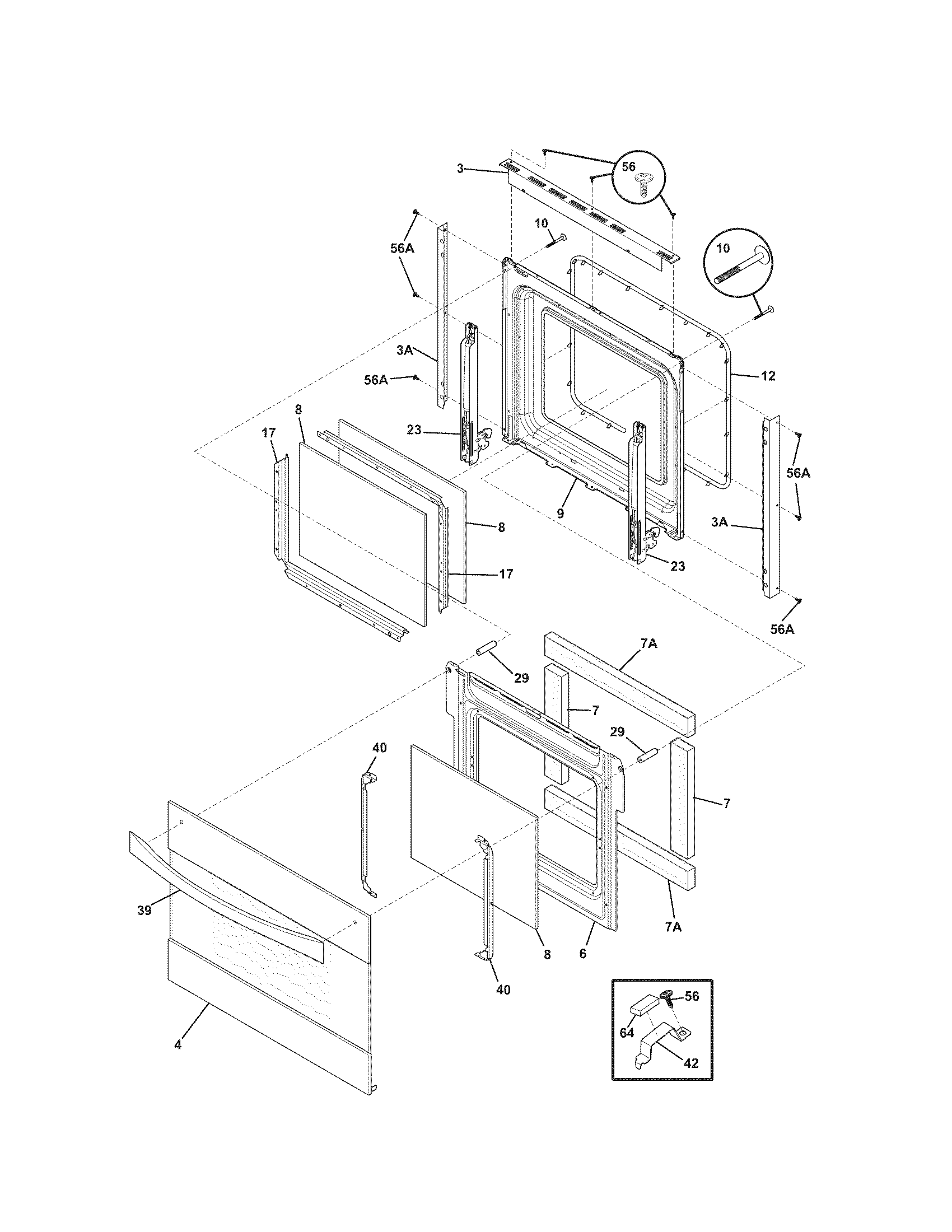 Kenmore Elite 79048073000 door diagram