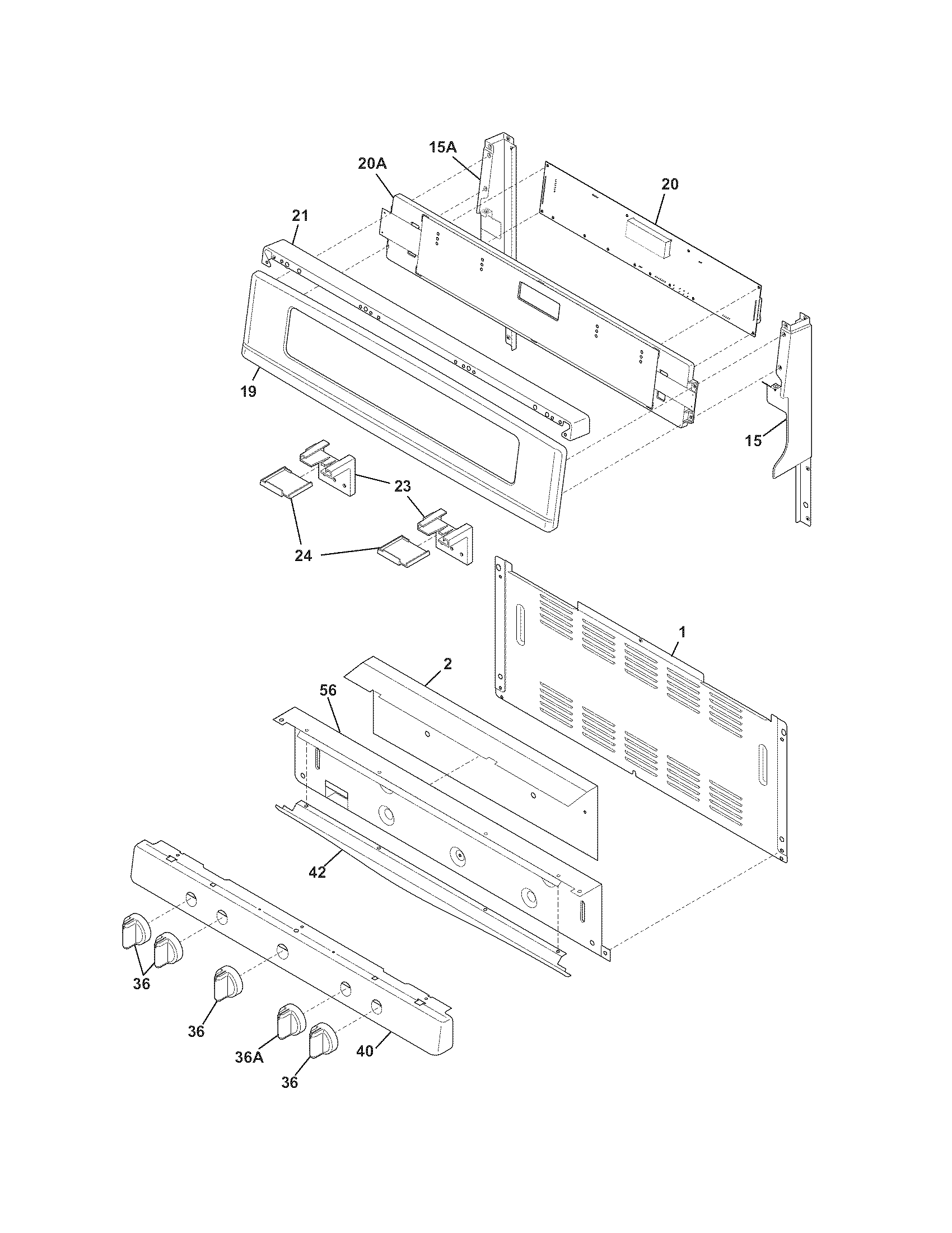 Frigidaire FGGF3076KBG backguard diagram