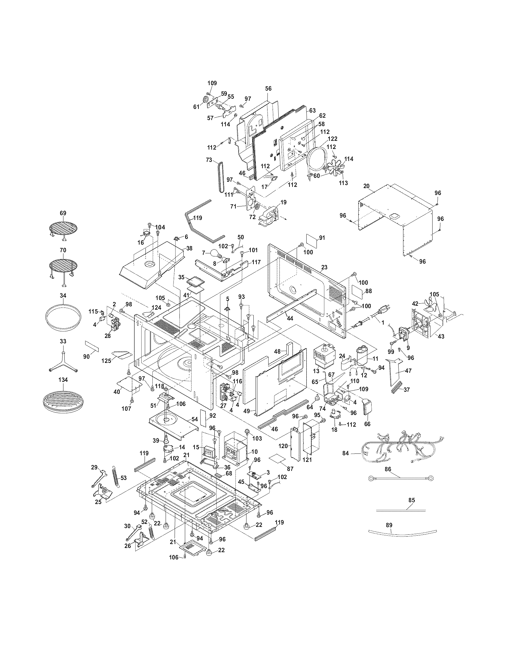 Kenmore Elite 79048903000 microwave diagram
