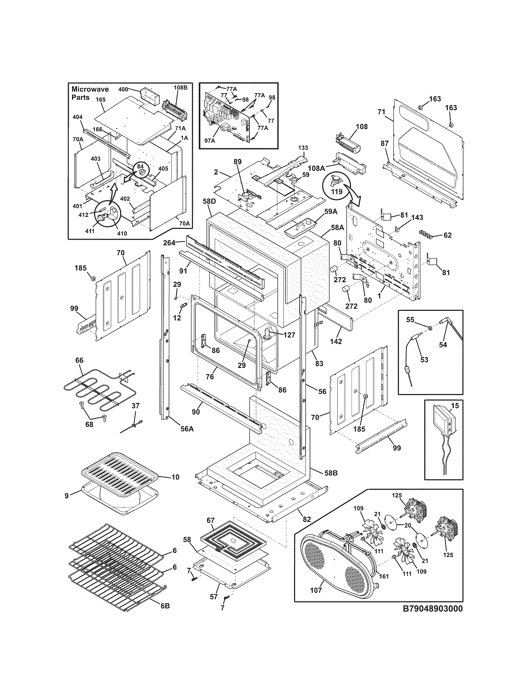 Kenmore Elite 79048902000 lower oven diagram