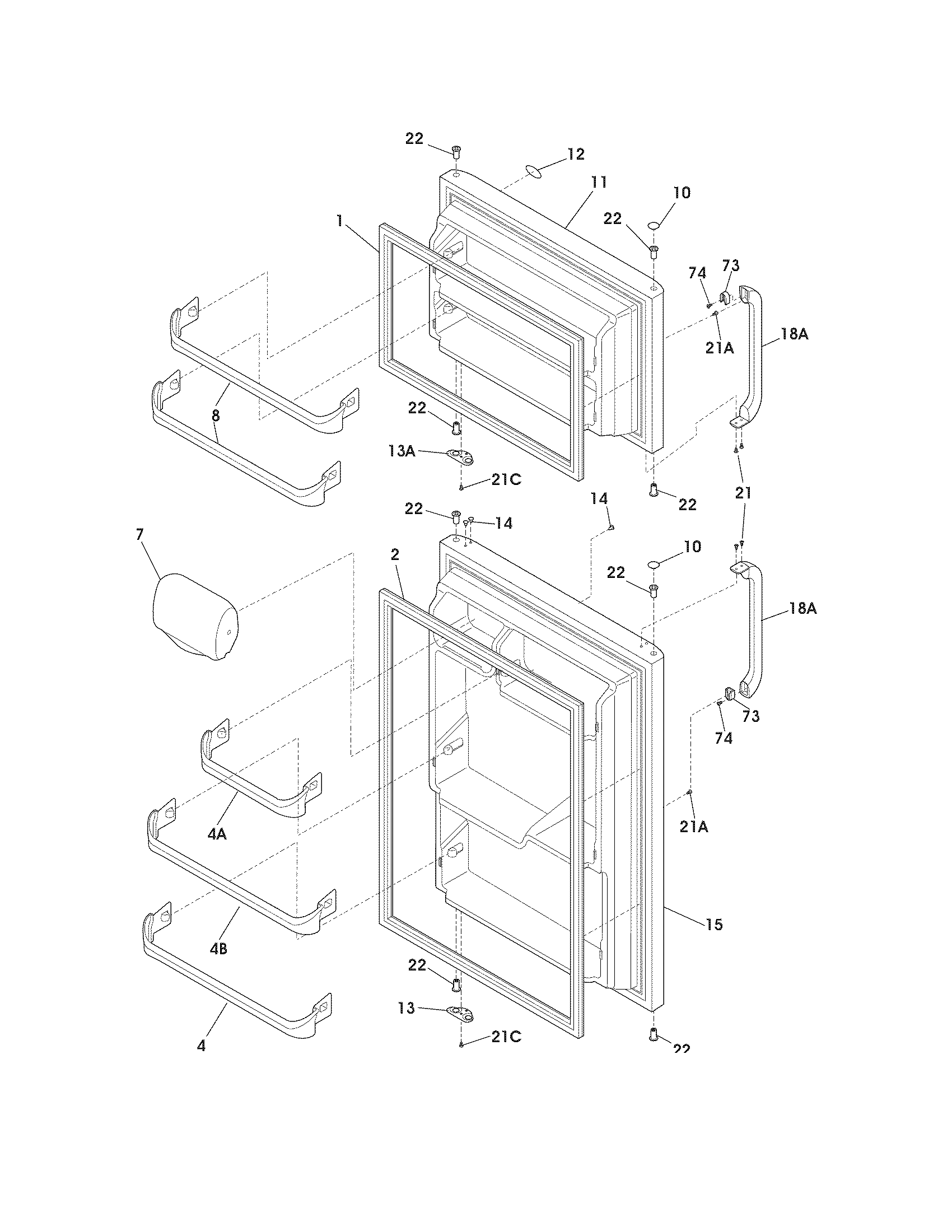 Crosley CRT151LQ2 door diagram