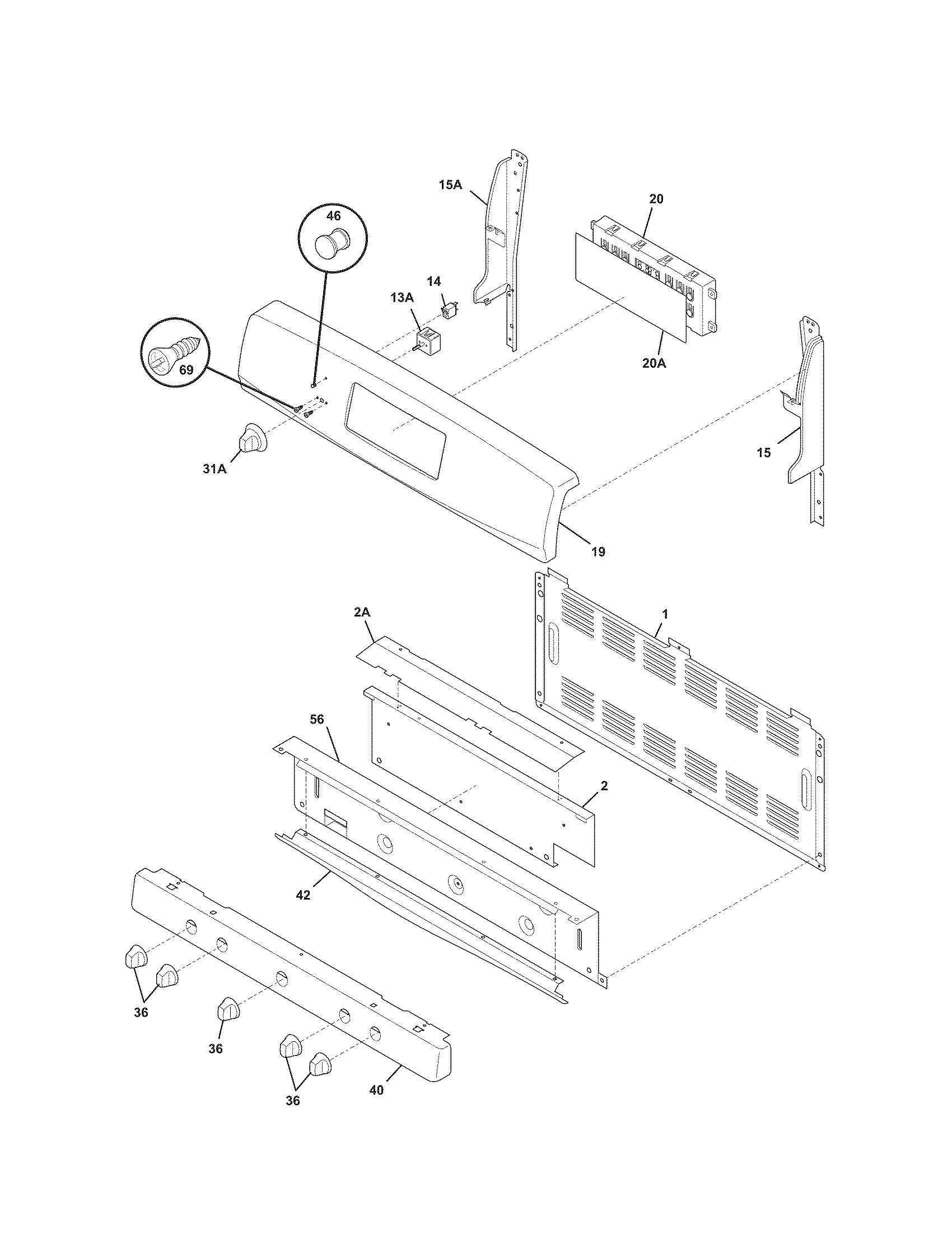 Kenmore 79078822403 backguard diagram