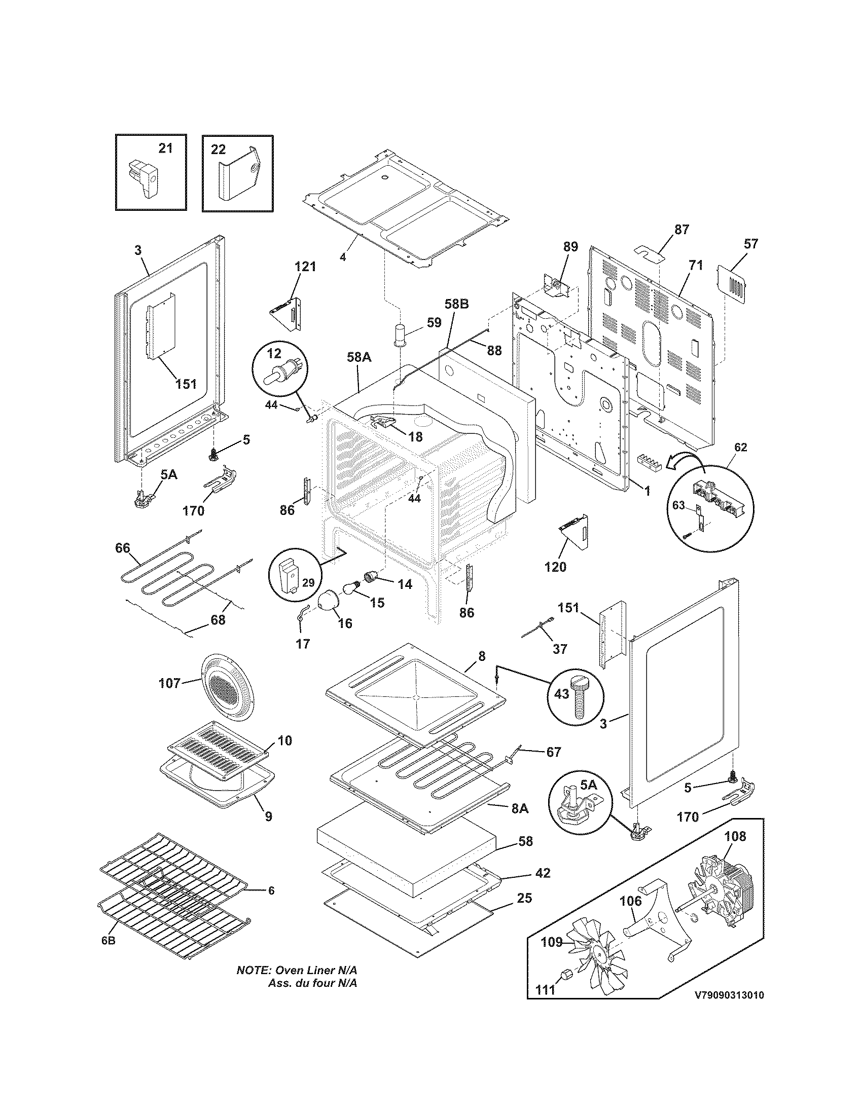 Kenmore 79090319010 body diagram