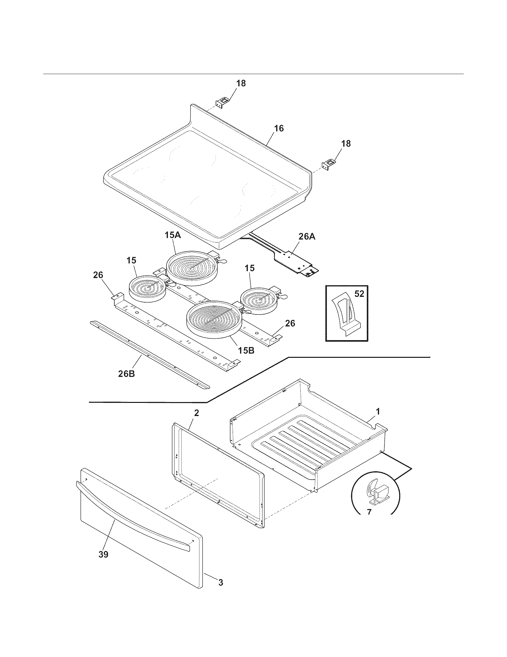 Kenmore 79091313010 top/drawer diagram