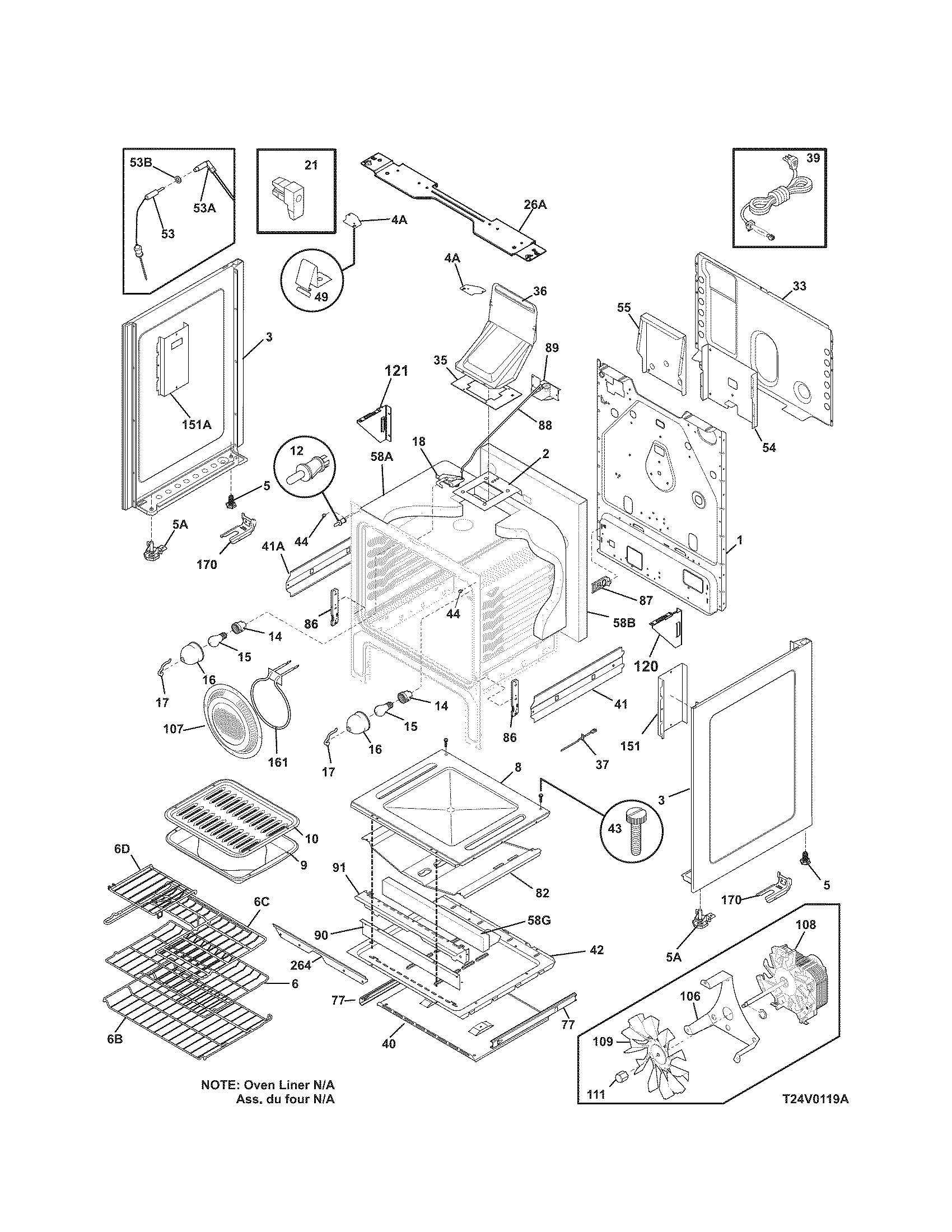 Kenmore Elite 79077539806 body diagram