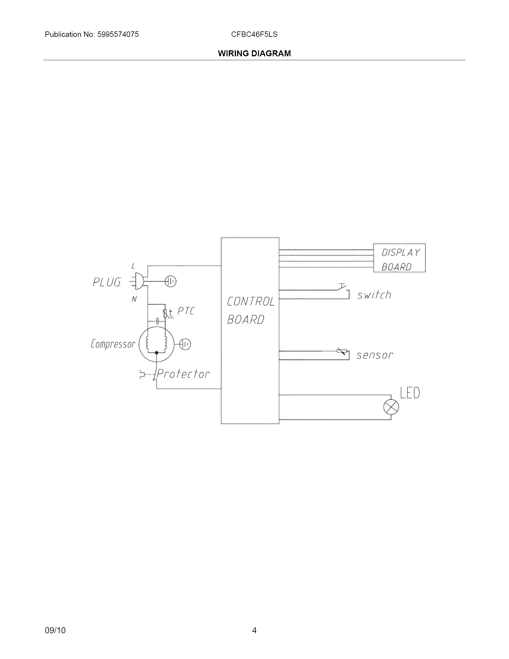 Frigidaire CFBC46F5LS wiring diagram diagram