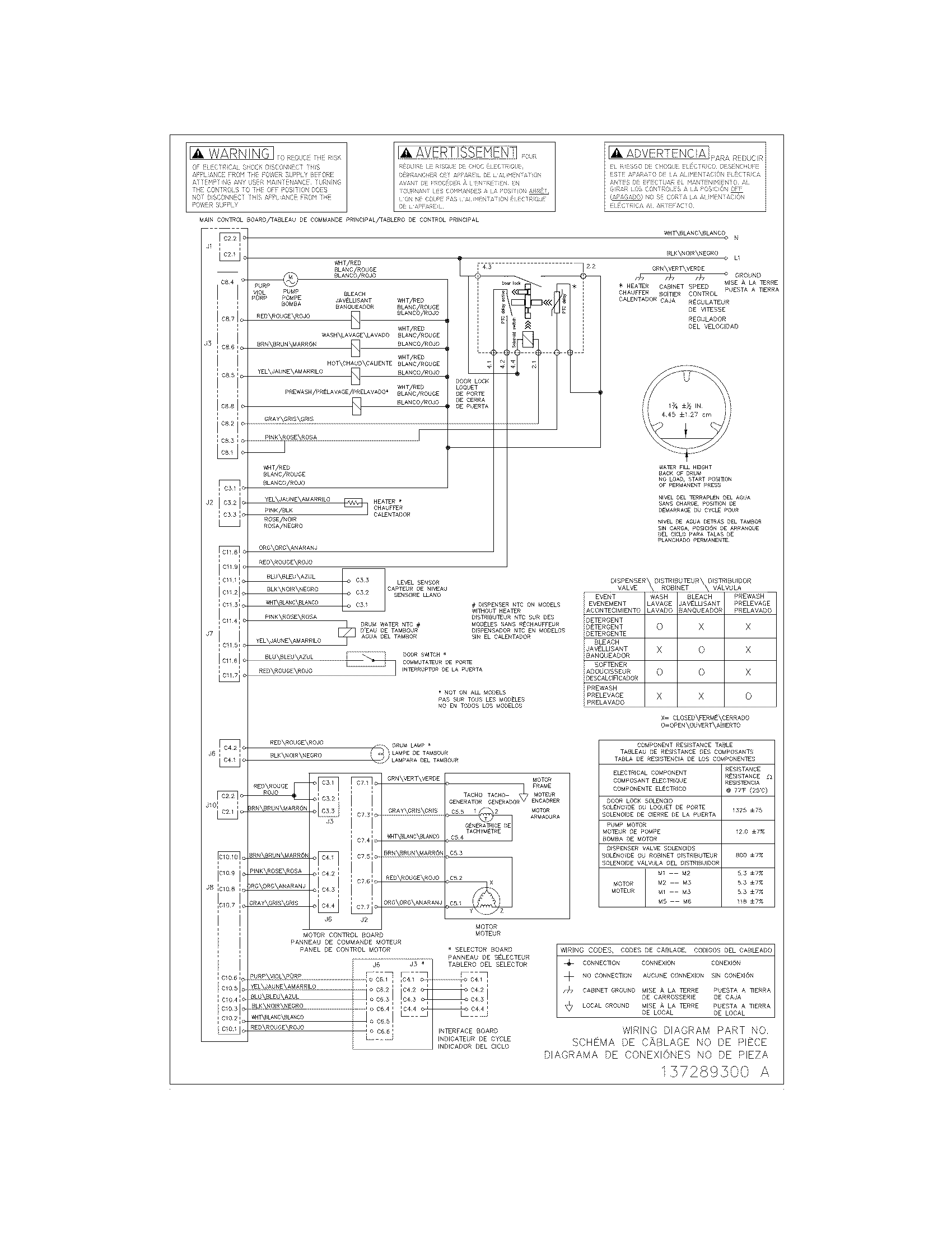 Frigidaire FAFW4011LW0 wiring diagram diagram