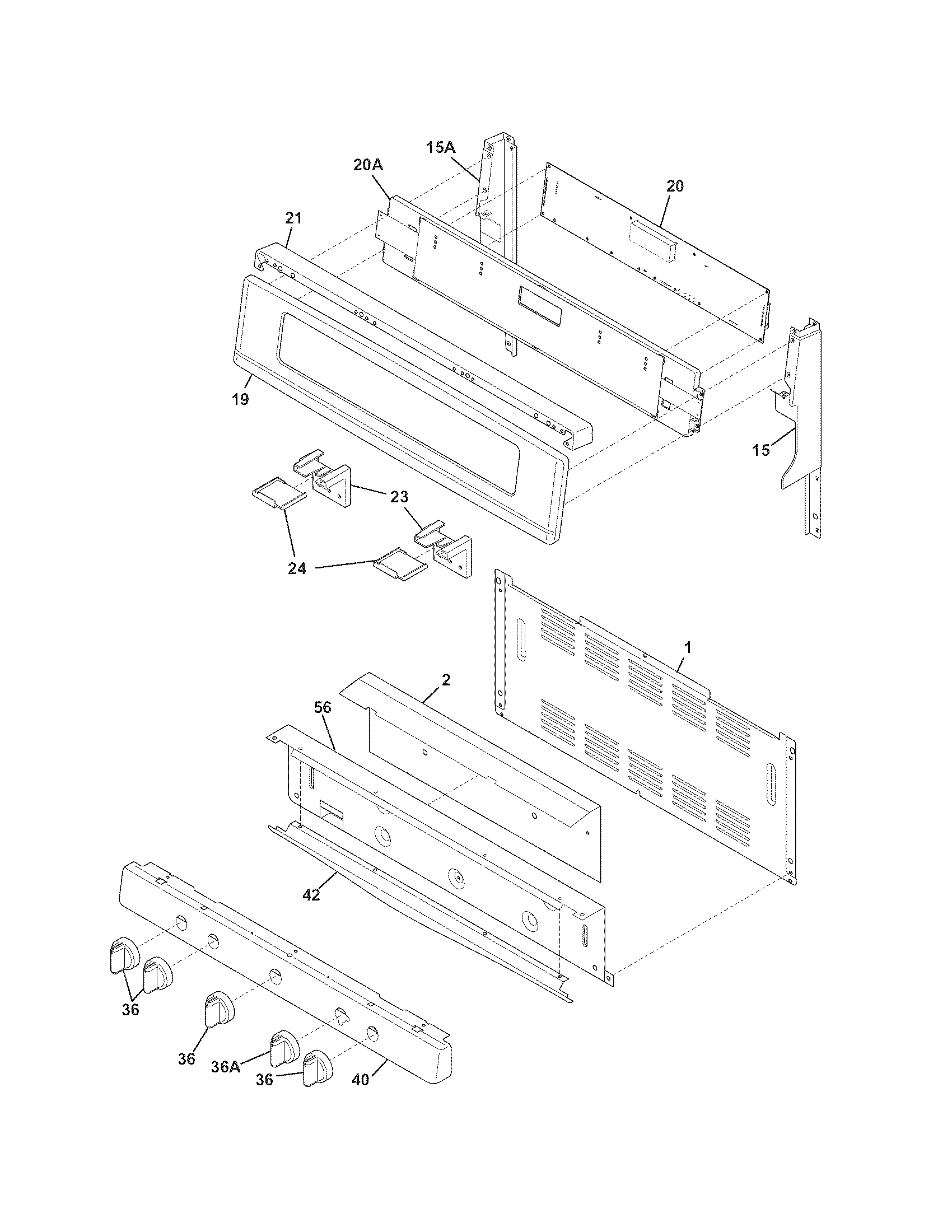 Frigidaire FGGF3056KFJ backguard diagram