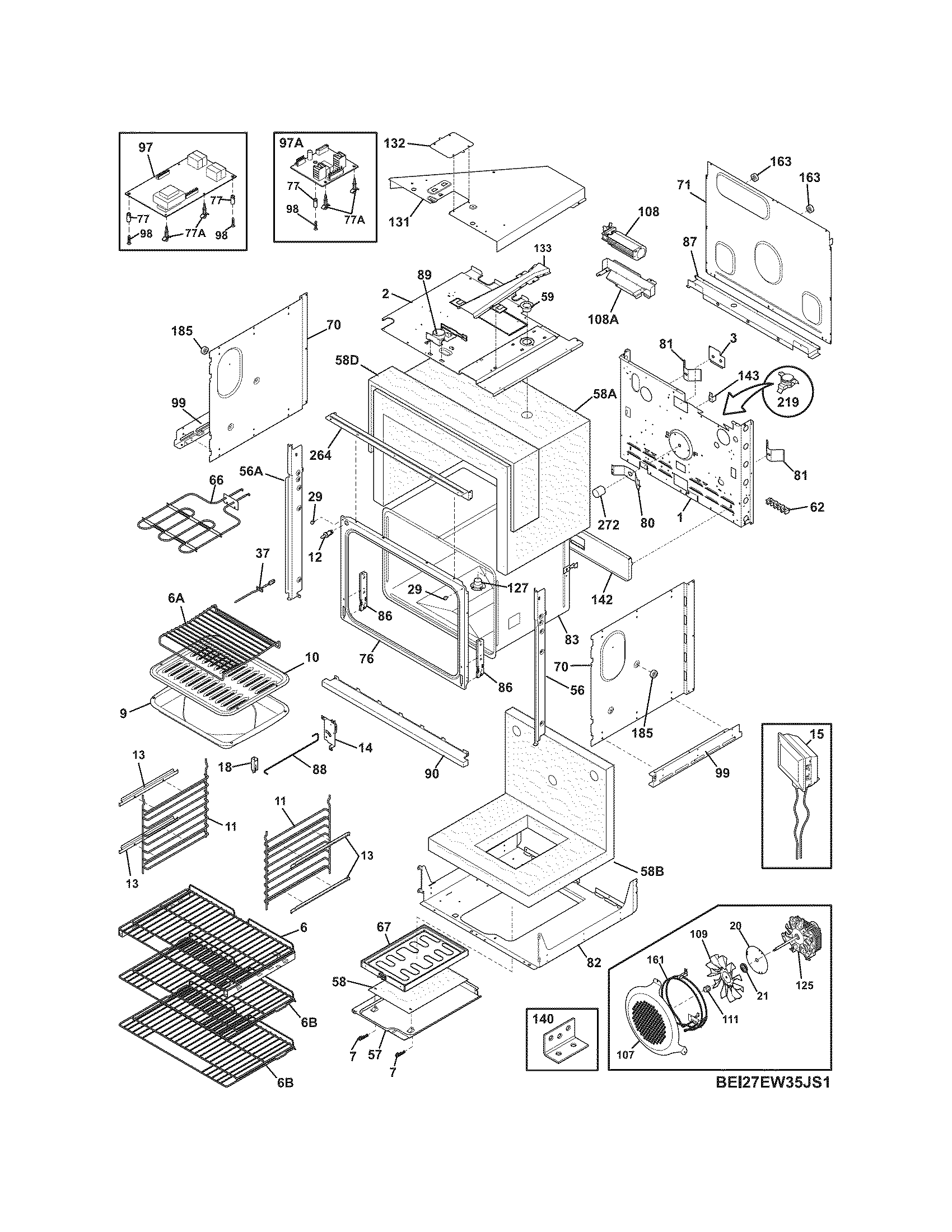 Electrolux EI27EW35JS1 body diagram