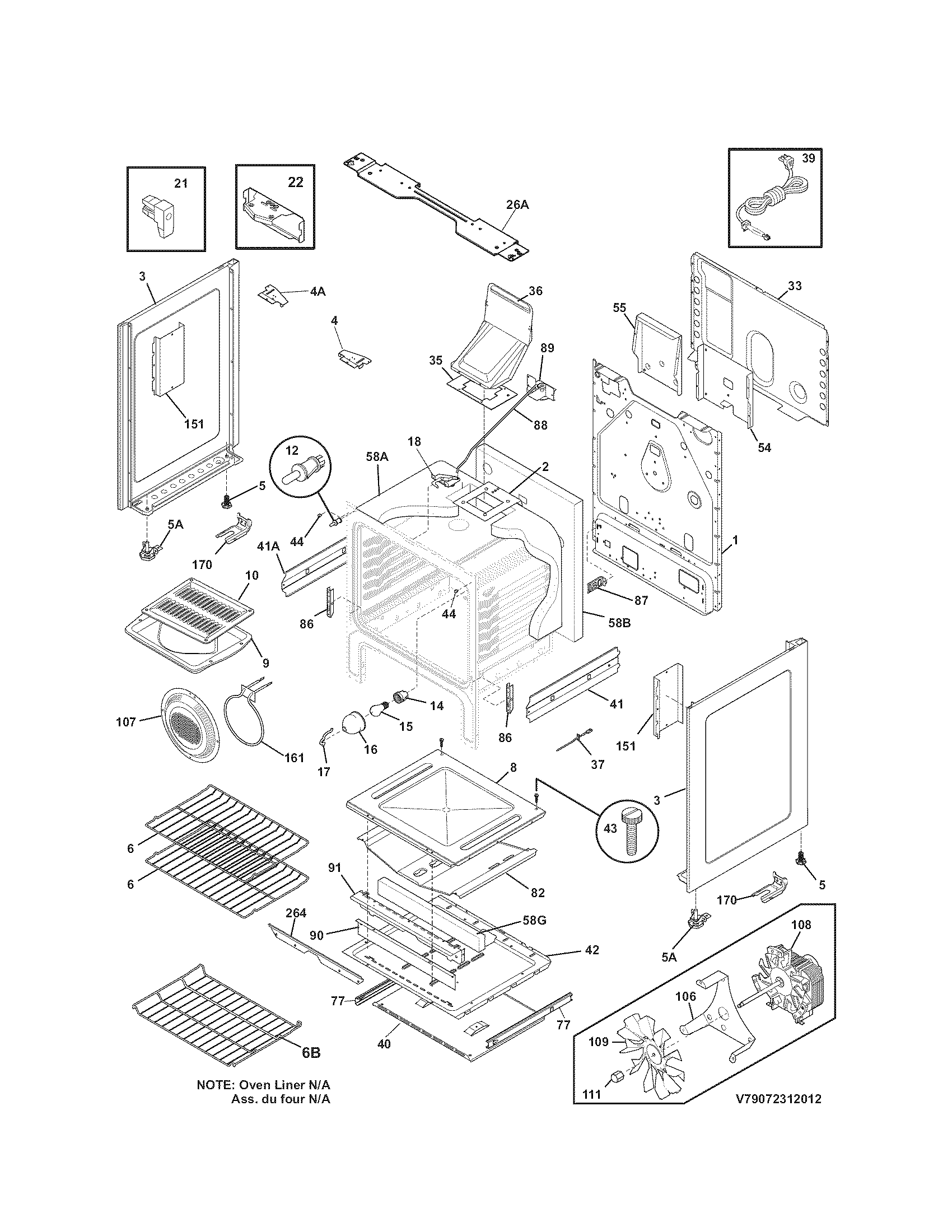 Kenmore 79072313011 body diagram