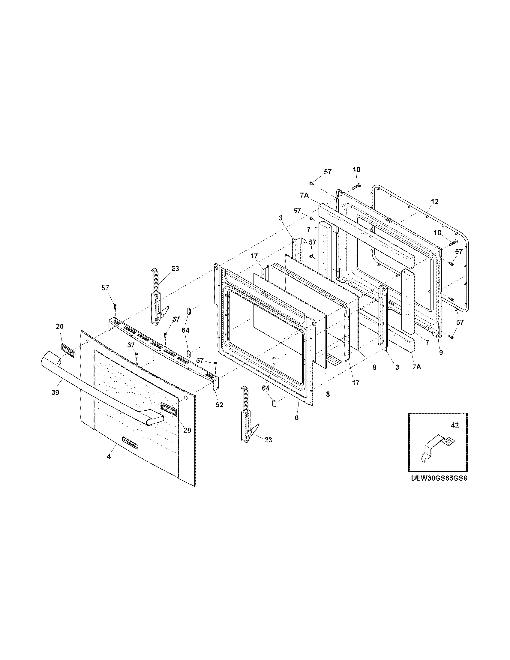 Electrolux EI30GS55JSA door diagram