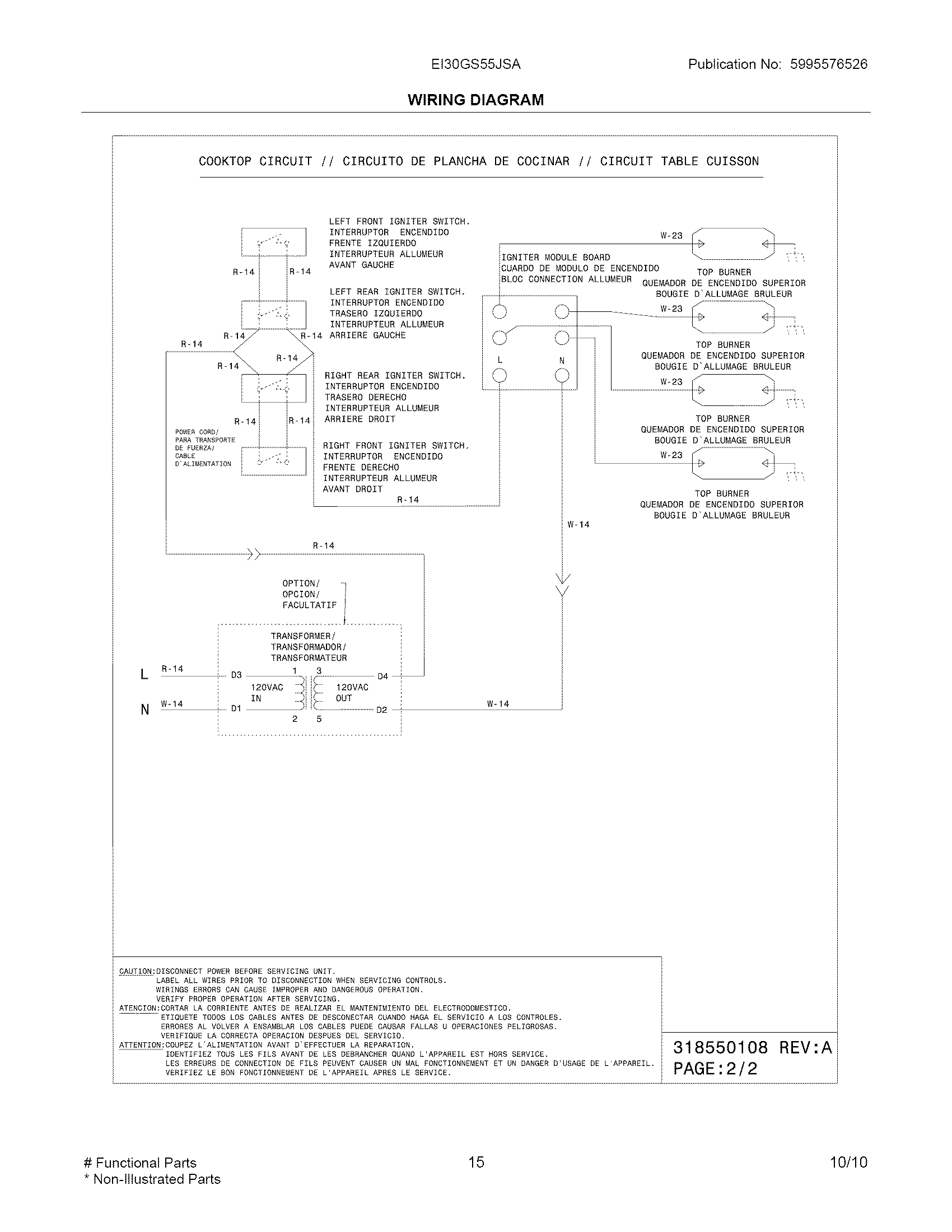 Electrolux EI30GS55JSA wiring diagram diagram