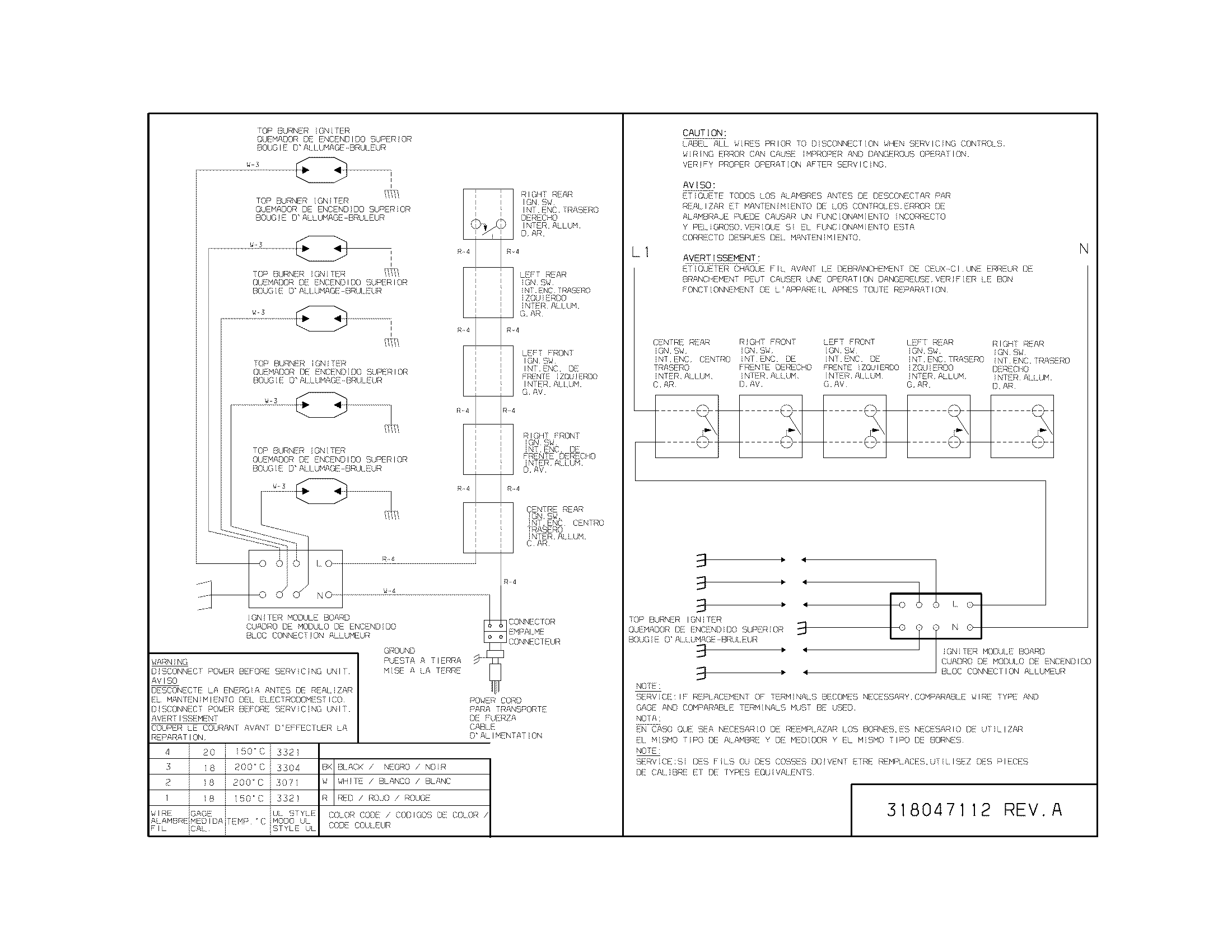 Frigidaire FGGC3645KBB wiring diagram diagram