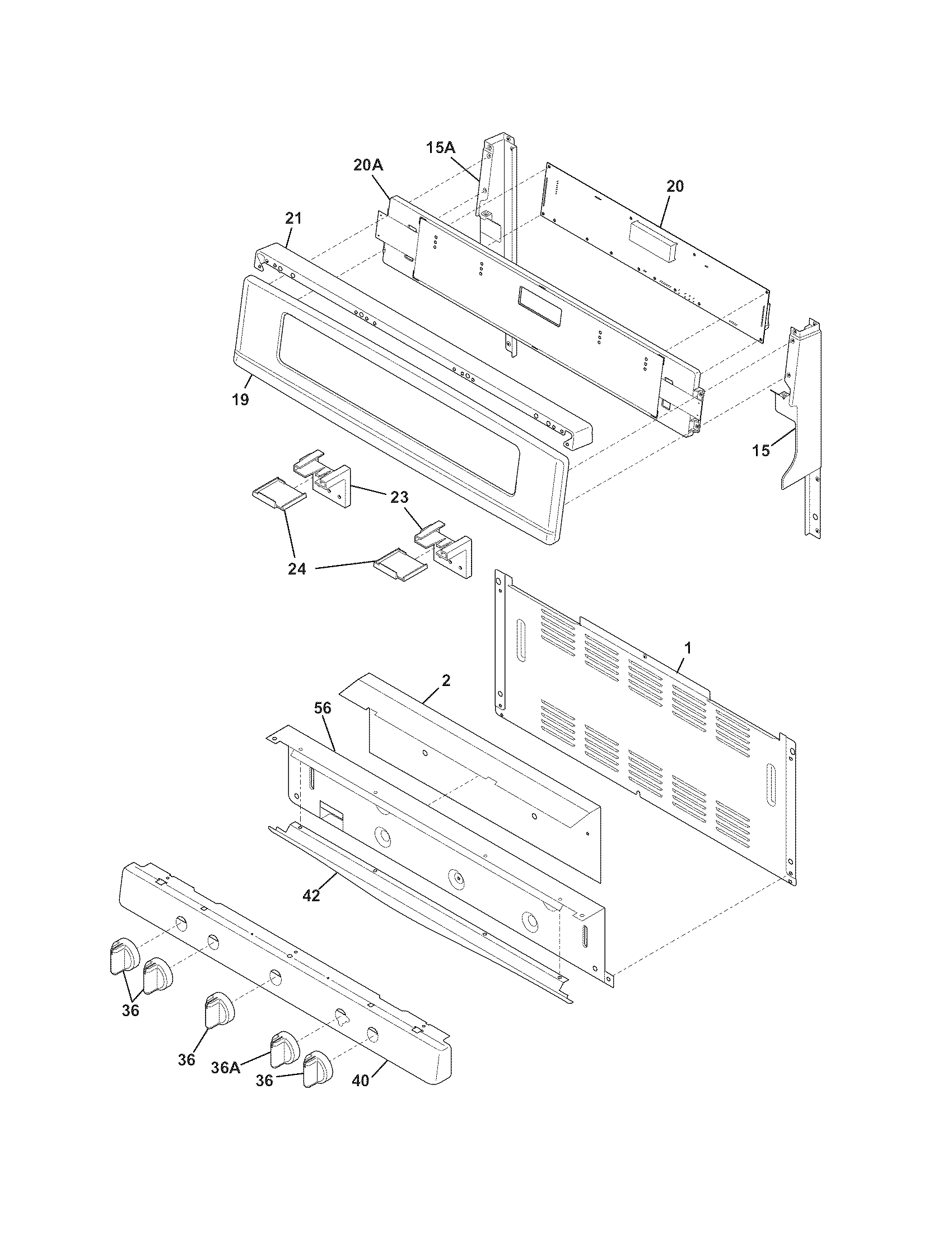 Frigidaire FPGF3081KFJ backguard diagram
