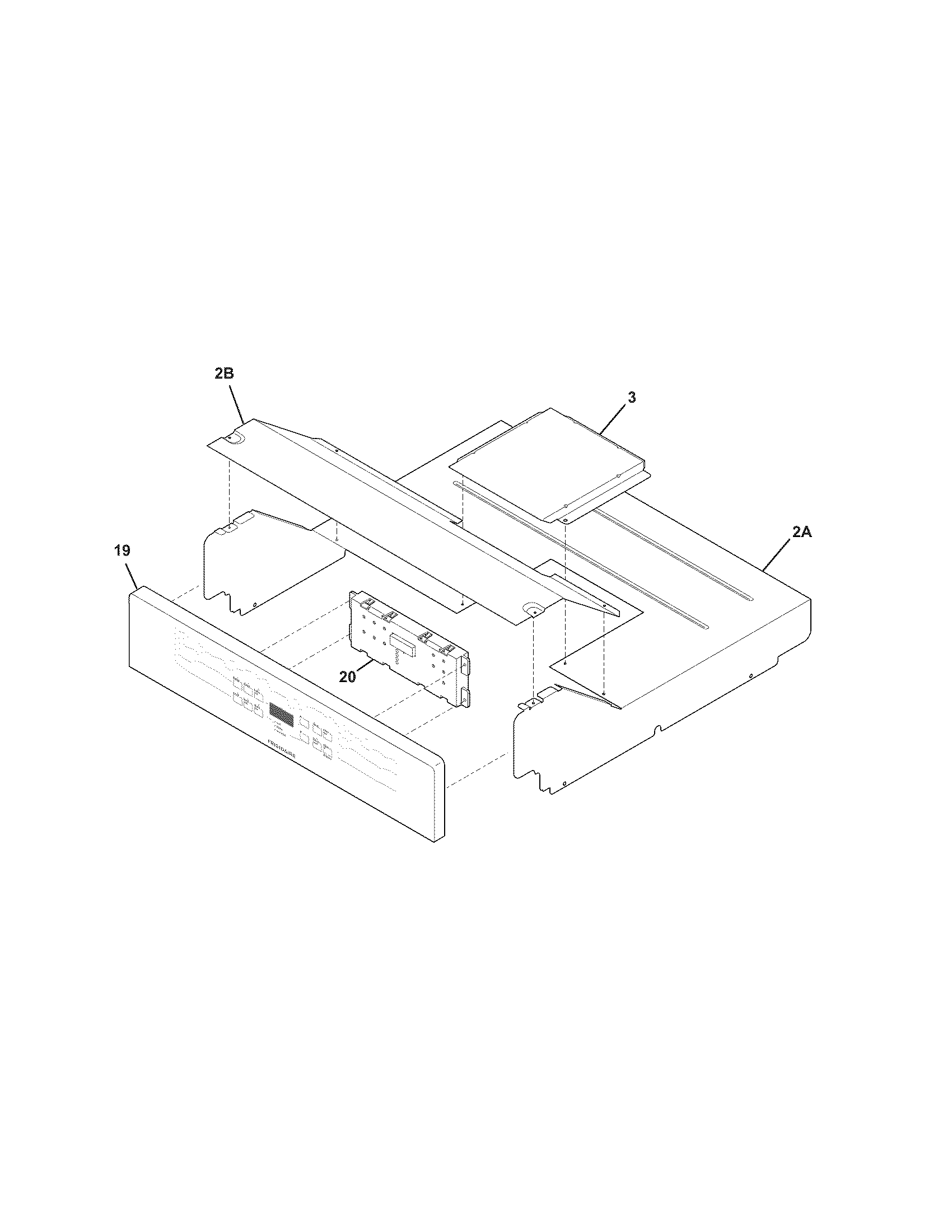 Frigidaire FFEW2725LWB control panel diagram
