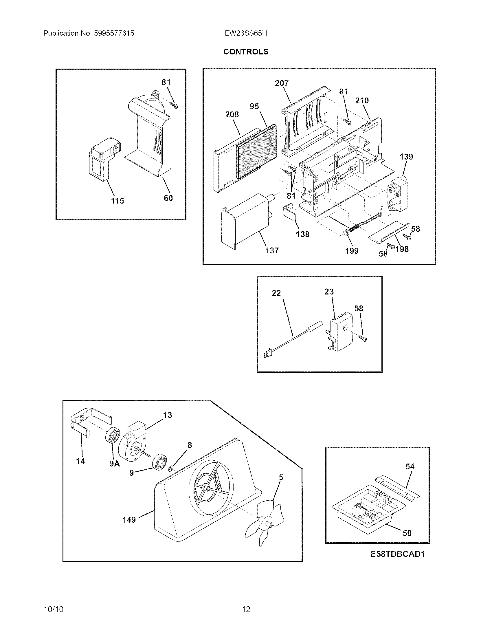 Electrolux EW23SS65HB5 controls diagram