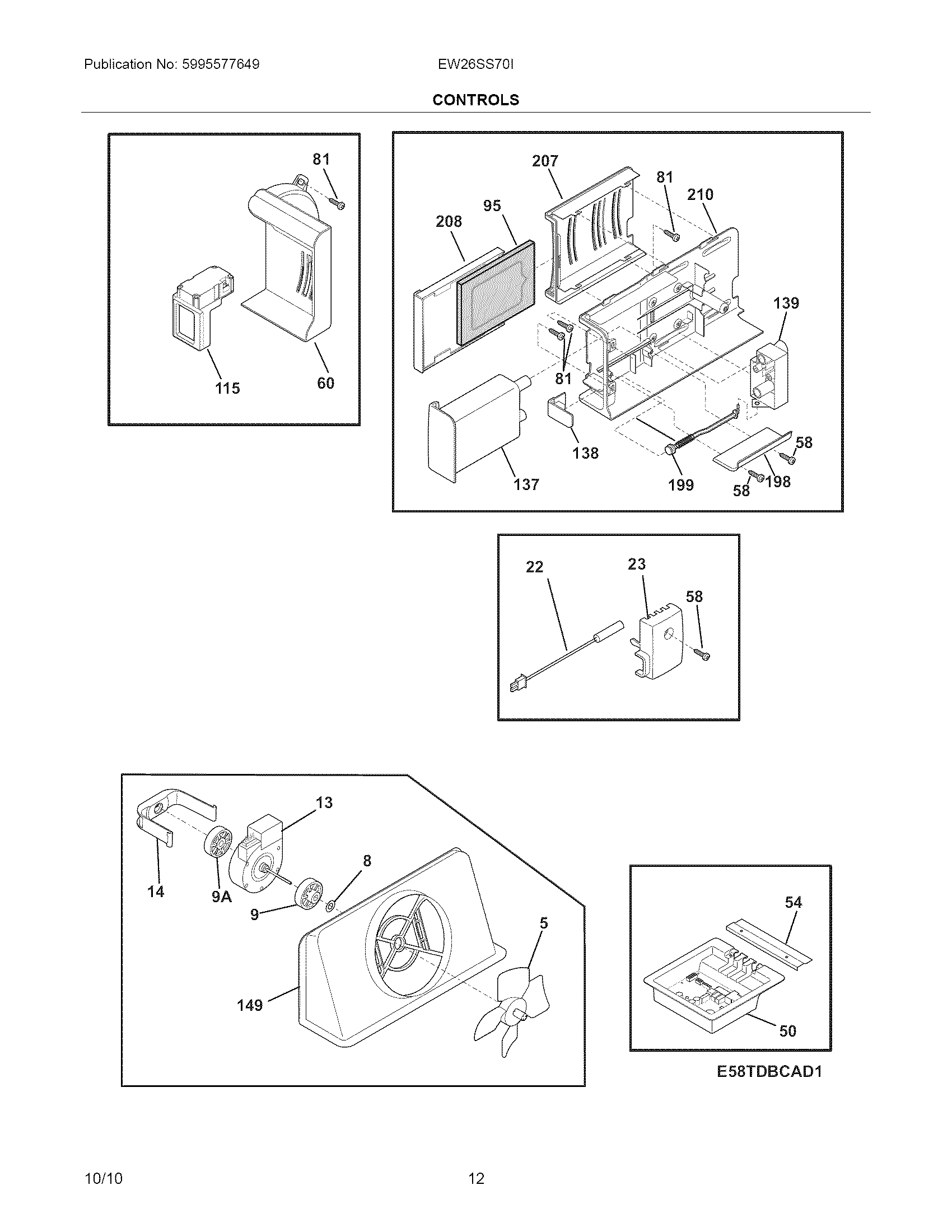 Electrolux EW26SS70IB3 controls diagram