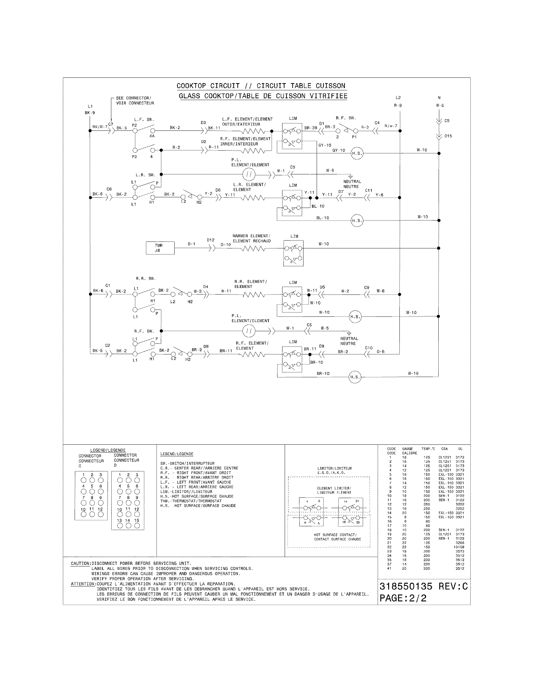 Frigidaire FGES3045KWB wiring diagram diagram