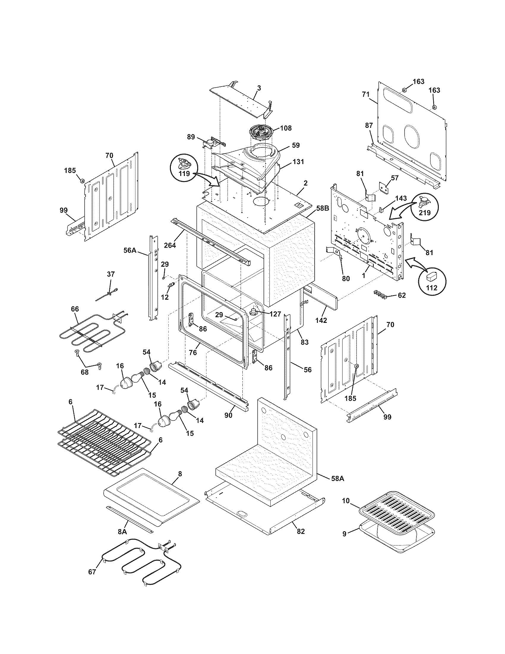 Kenmore 79048782901 body diagram