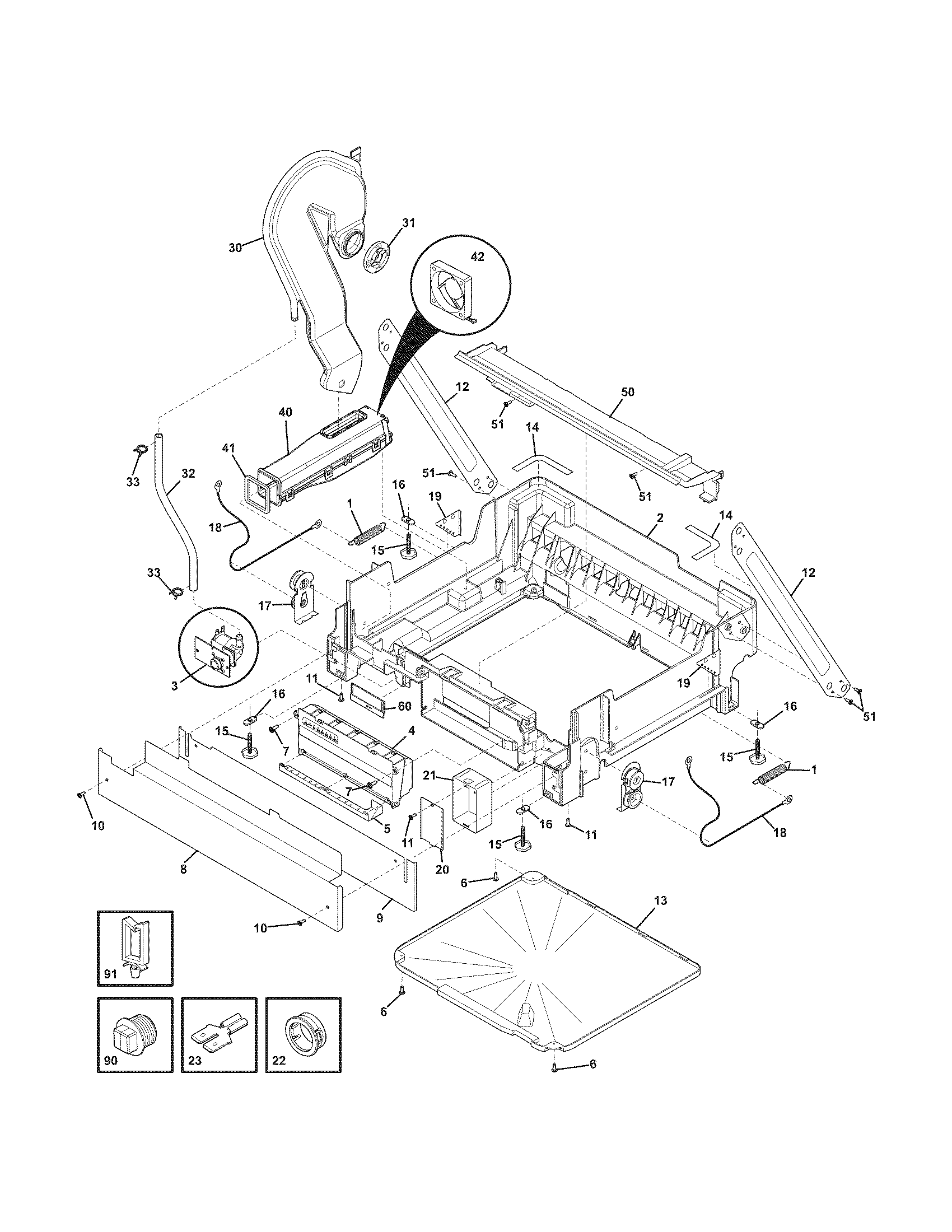 Electrolux EIDW6305GS1A frame diagram