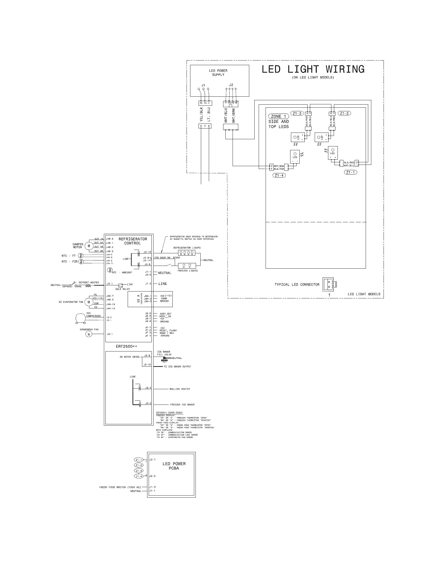 Frigidaire FGHN2844LF2 wiring schematic diagram