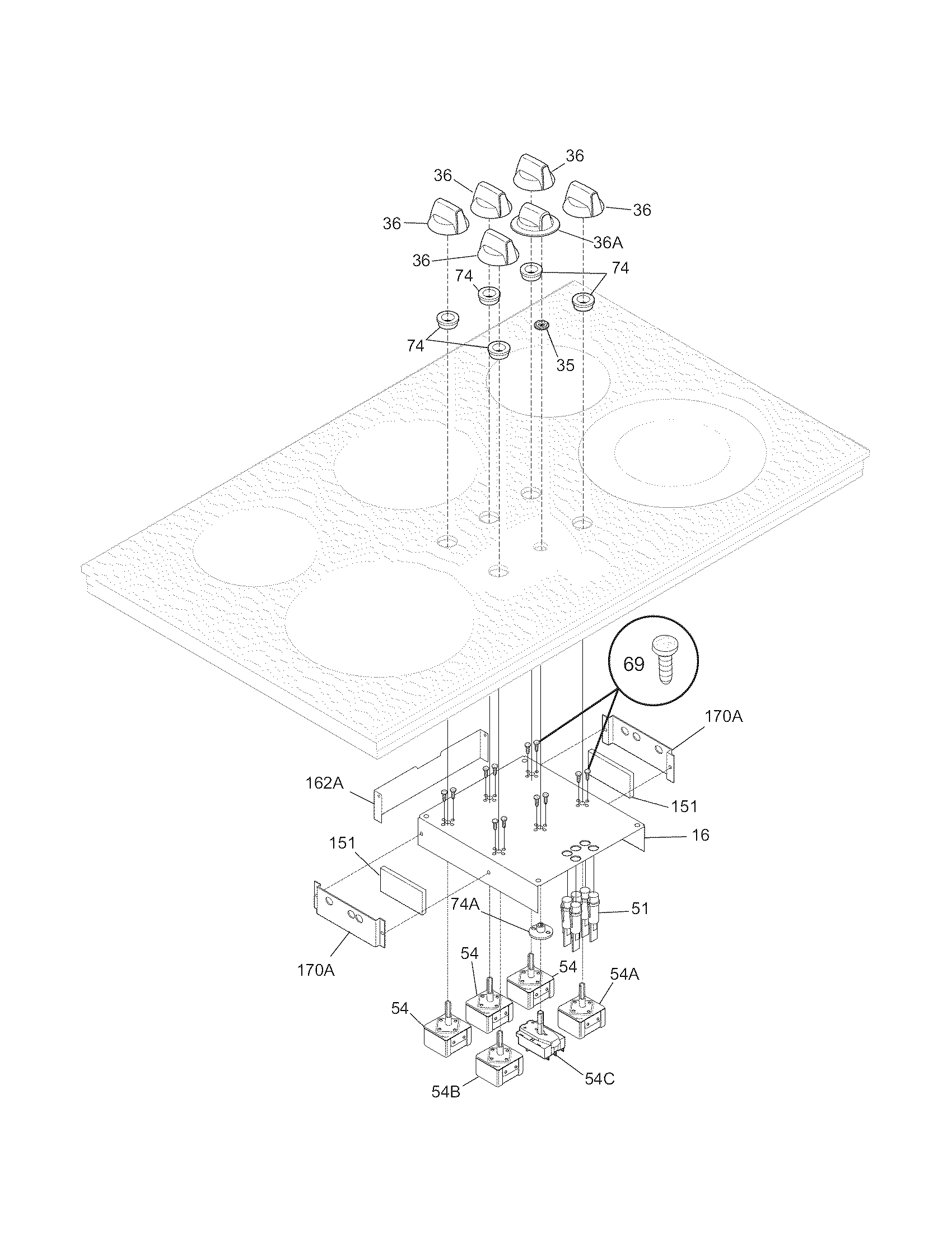 Kenmore 79042742406 control panel diagram