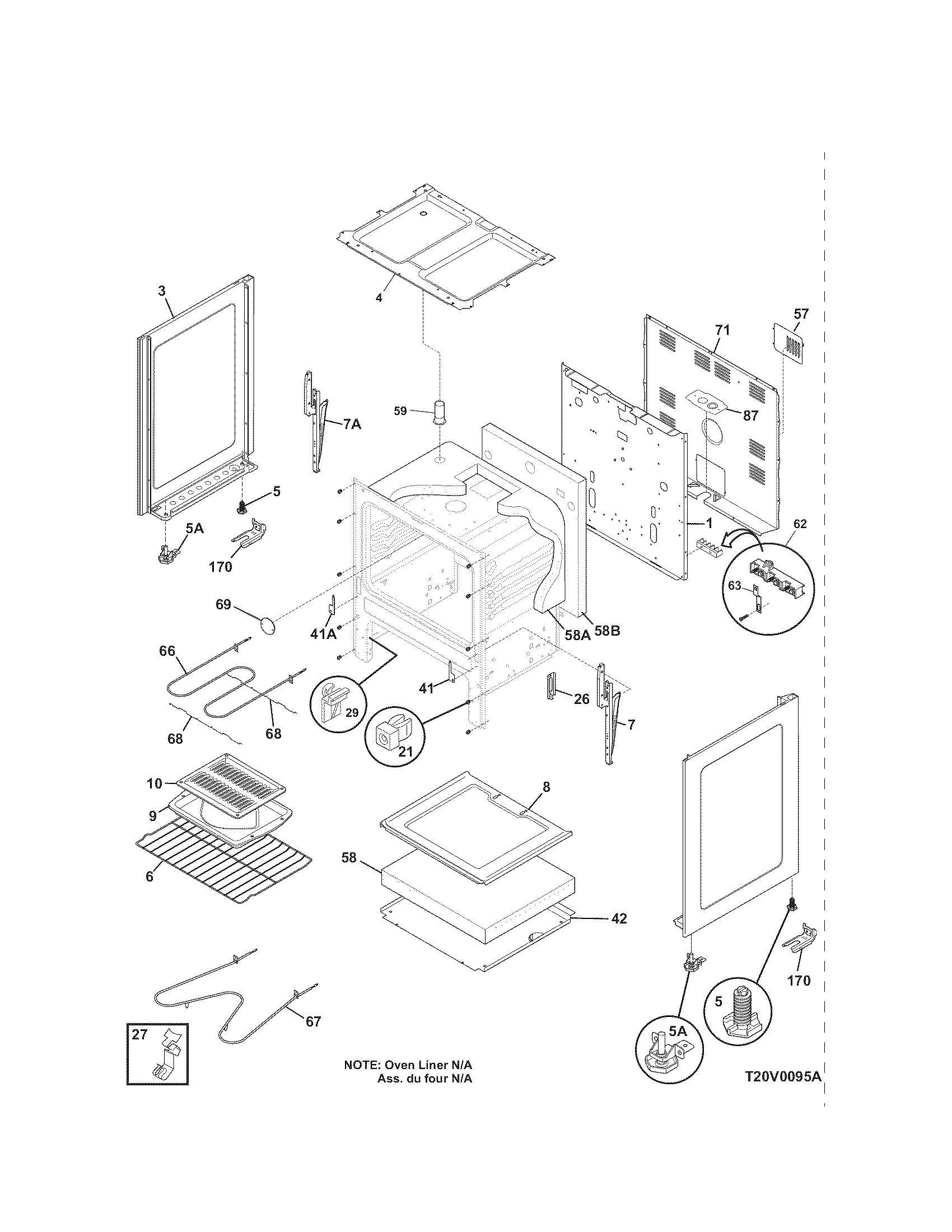 Kenmore 79090821406 body diagram