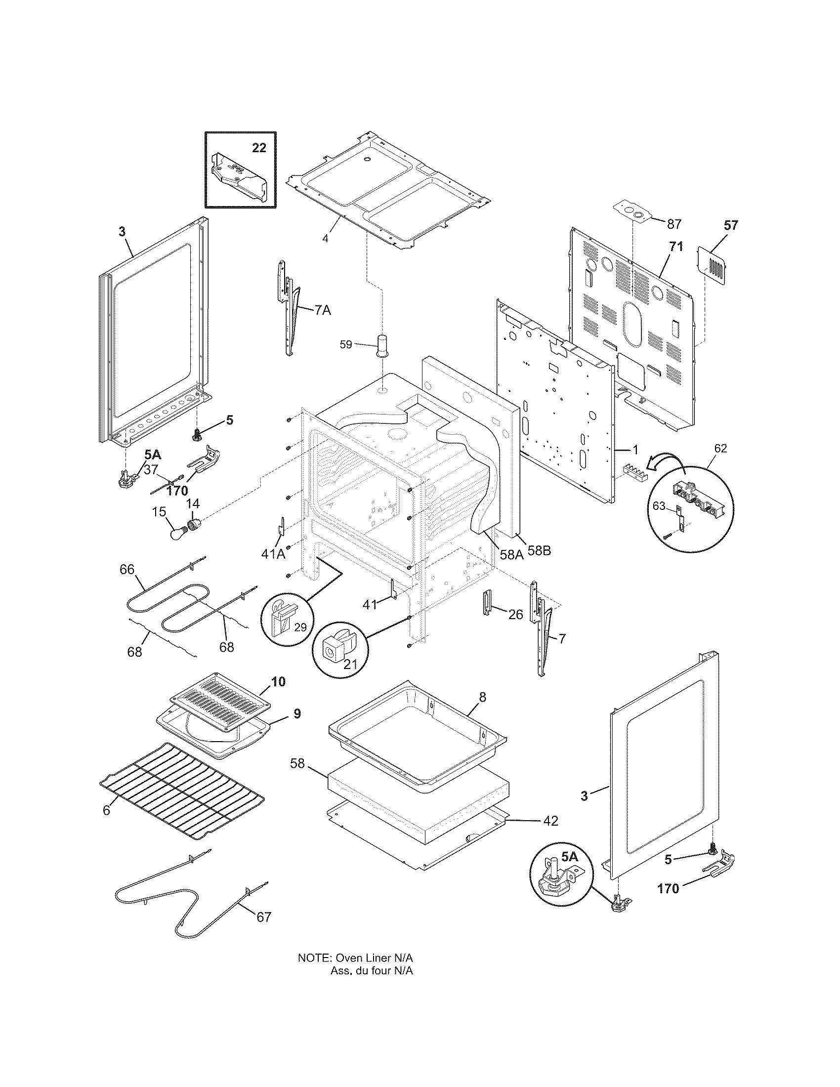 Kenmore 79090834605 body diagram