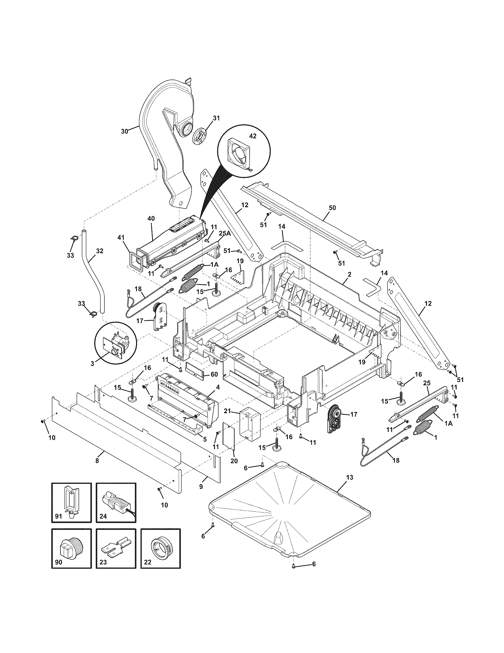 Electrolux EIDW6405HT0A frame diagram