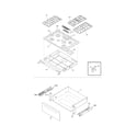 Frigidaire FGGS3045KBB top/drawer diagram