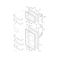 Frigidaire LFTR1814LW3 door diagram