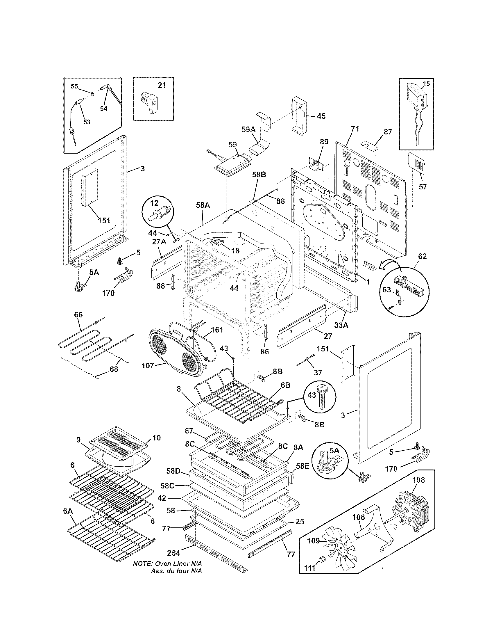 Kenmore Elite 79097102011 body diagram