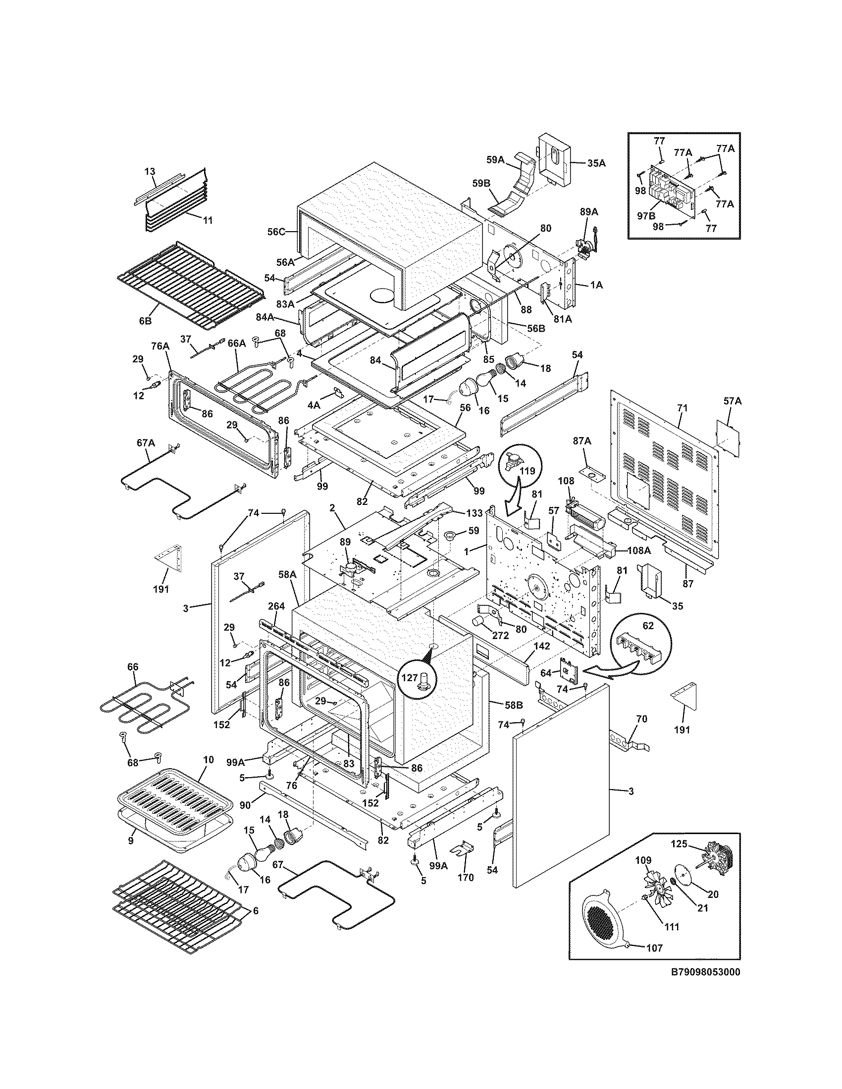 Kenmore 79098053001 body diagram