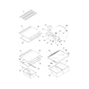 Frigidaire FFTR1817LW3 shelves diagram
