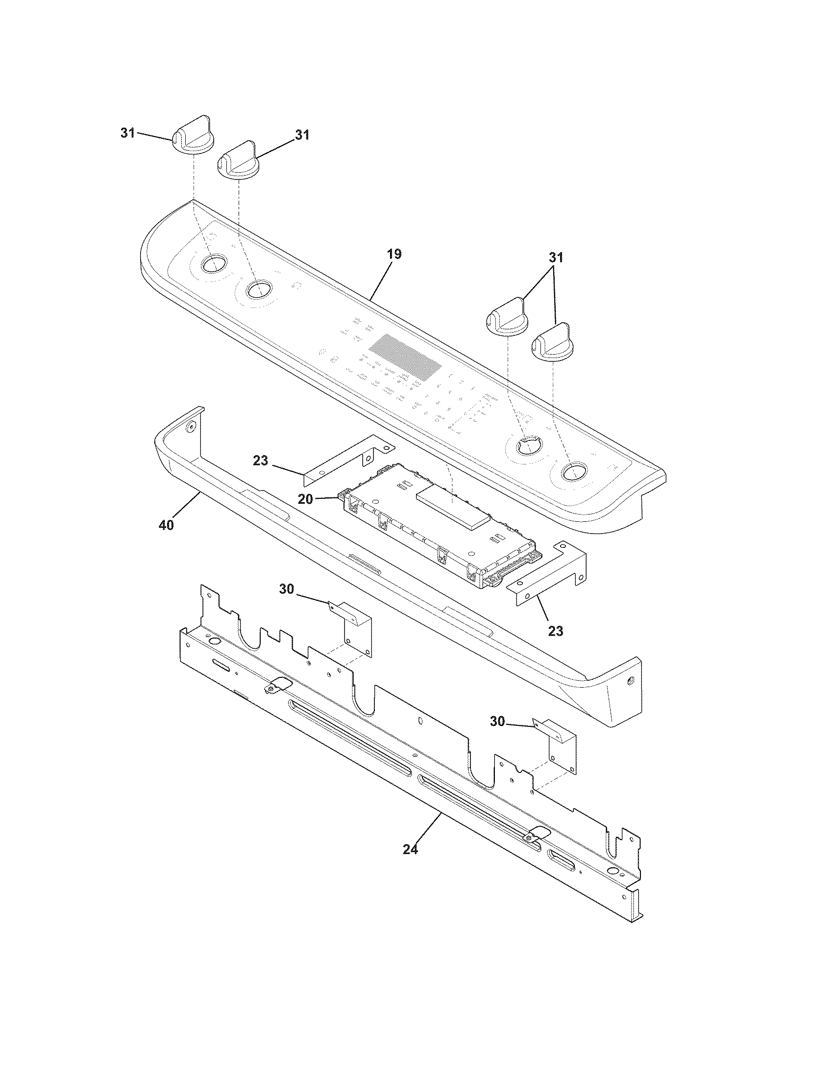 Frigidaire FGGS3065KBF backguard diagram