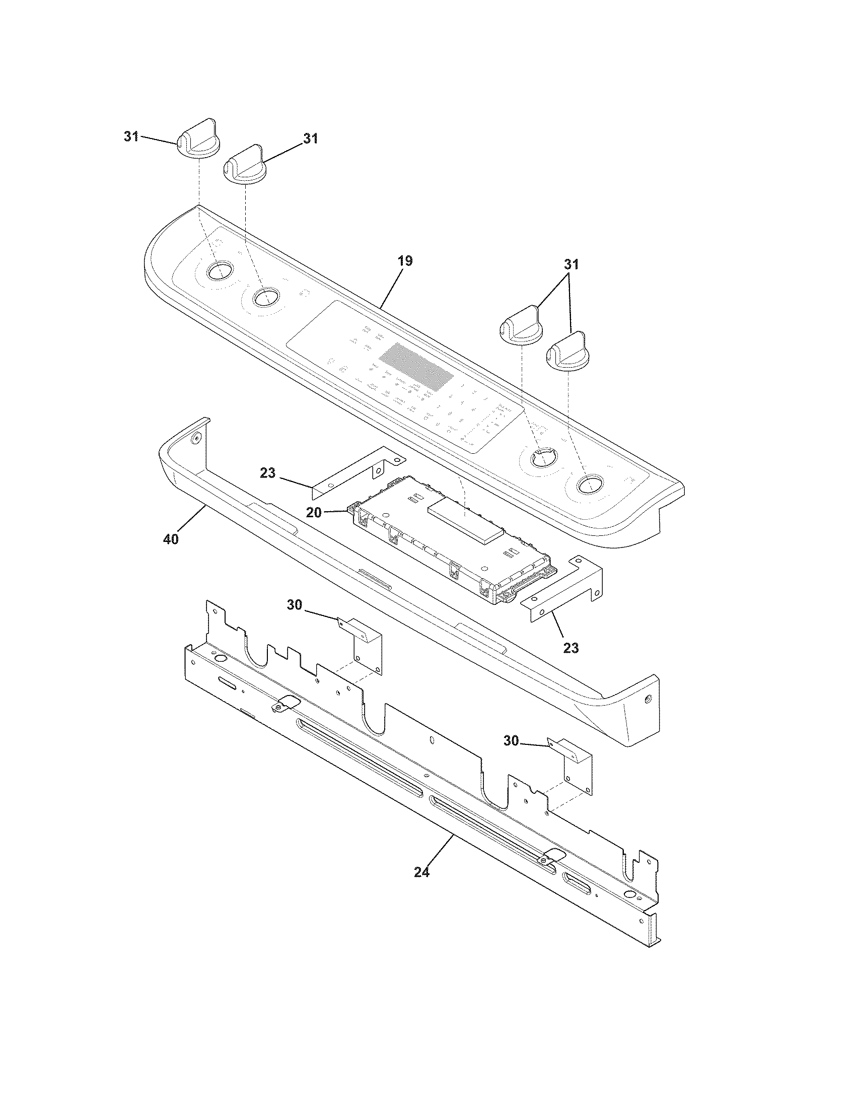 Frigidaire CPGS3085KF5 backguard diagram