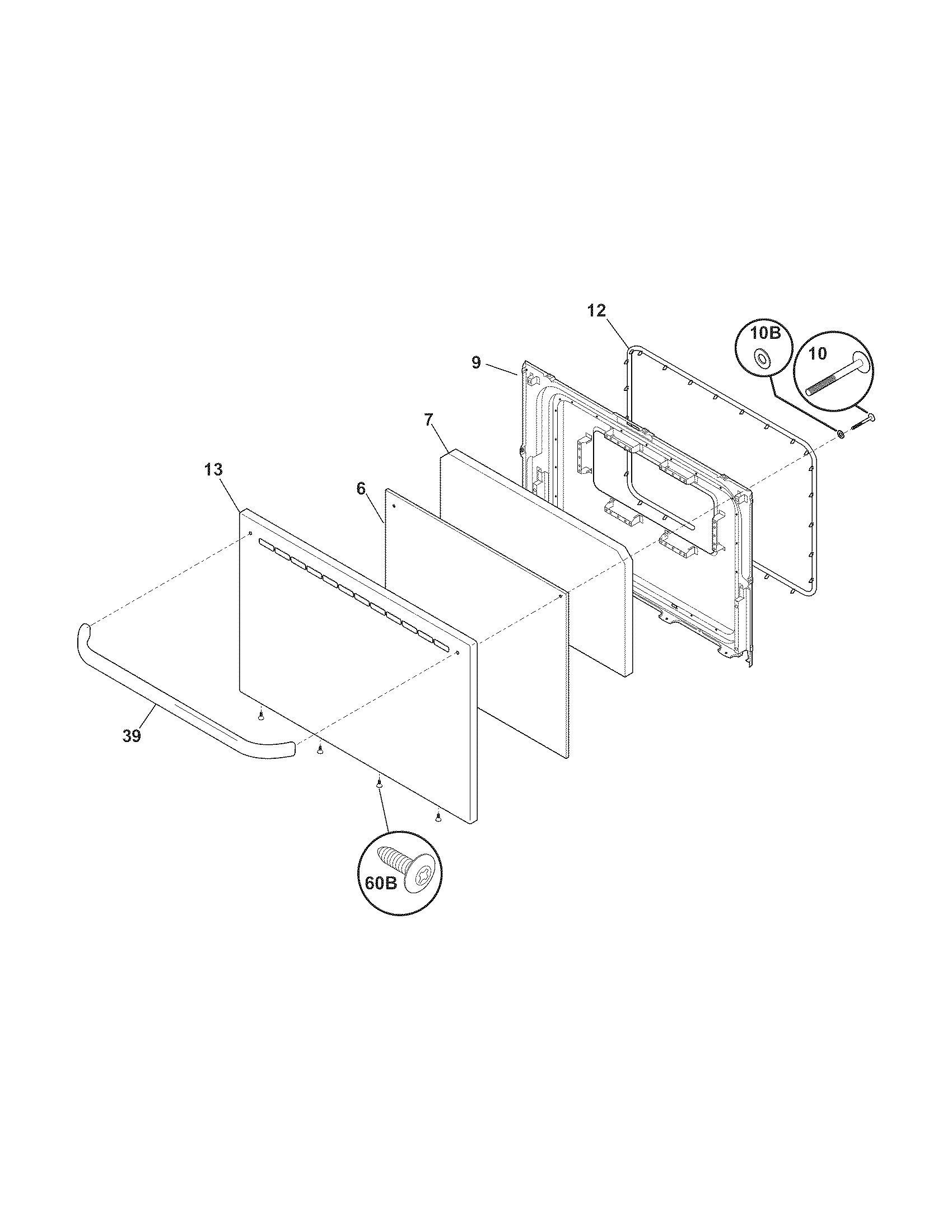 Crosley CRG3120LWC door diagram