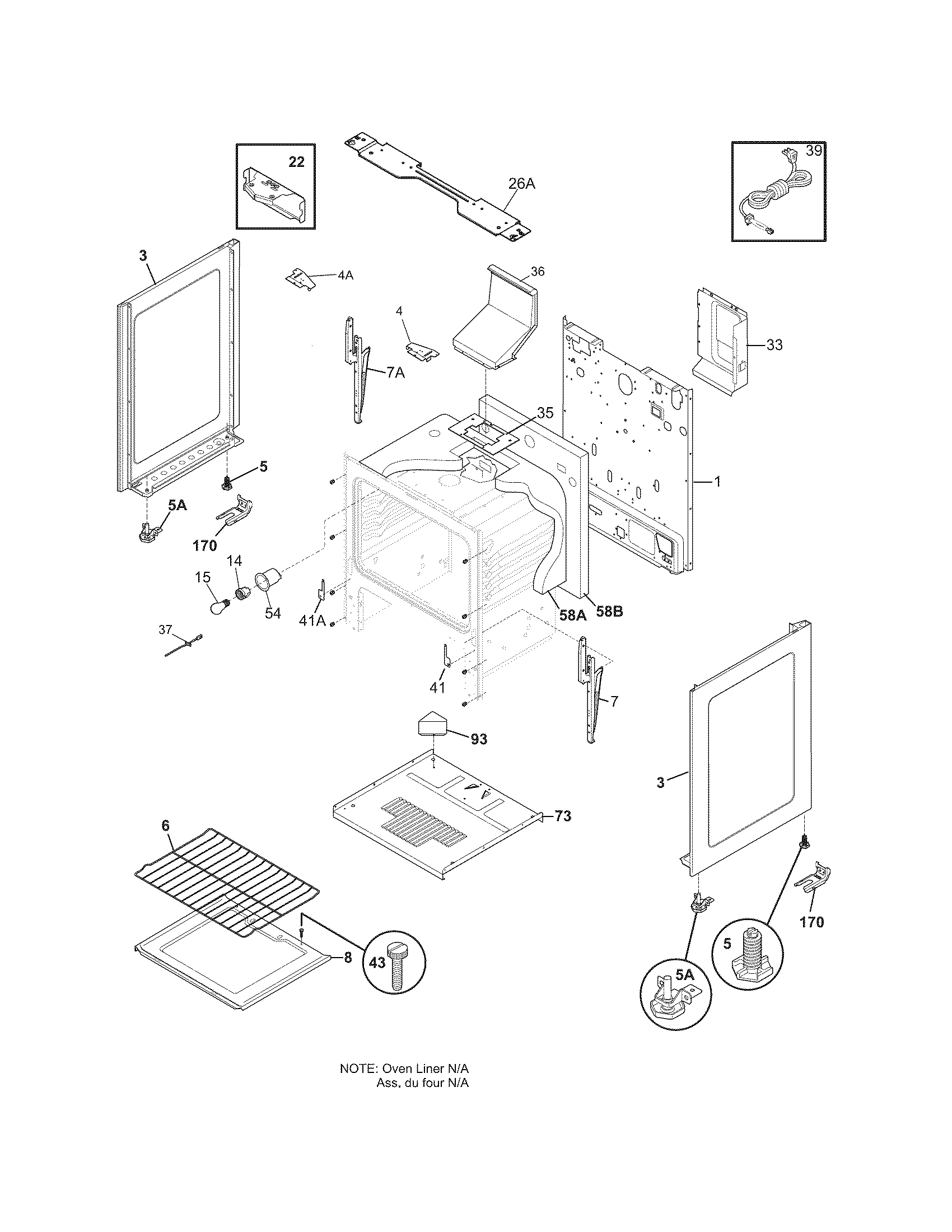 Crosley CRG3150LWD body diagram