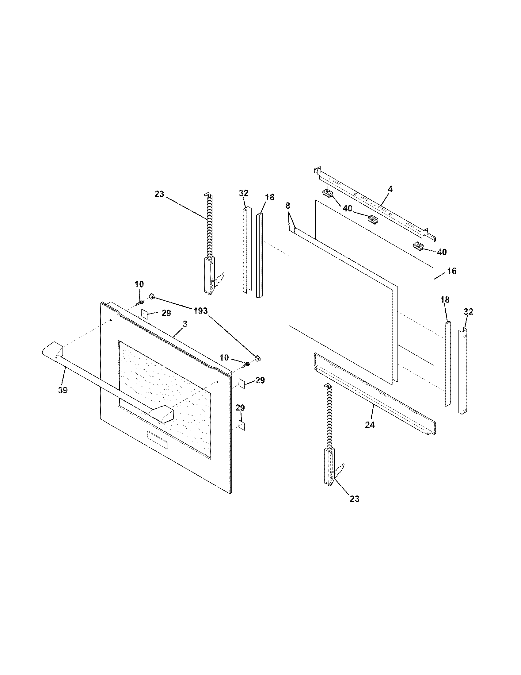 Electrolux E30EW7CGPS3 door diagram