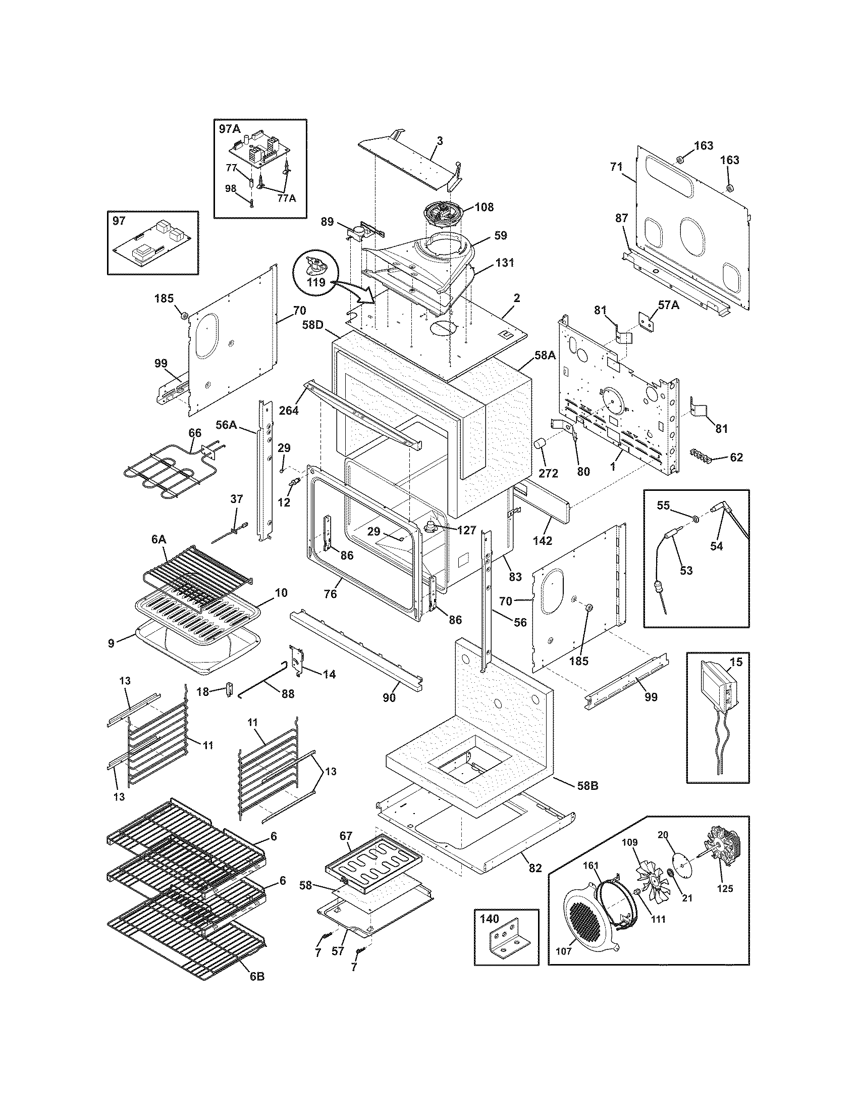 Electrolux EW27EW55GB5 body diagram