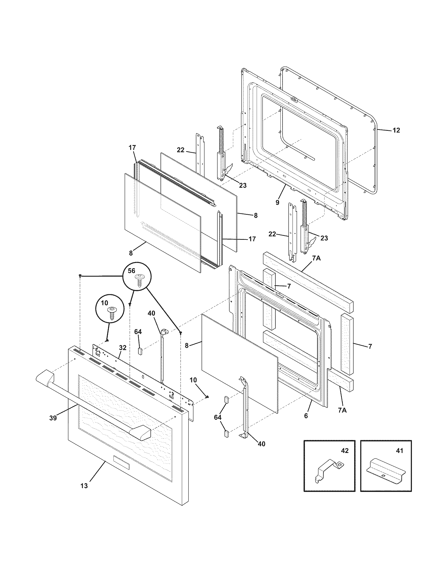 Electrolux E30GF74HPS2 door diagram