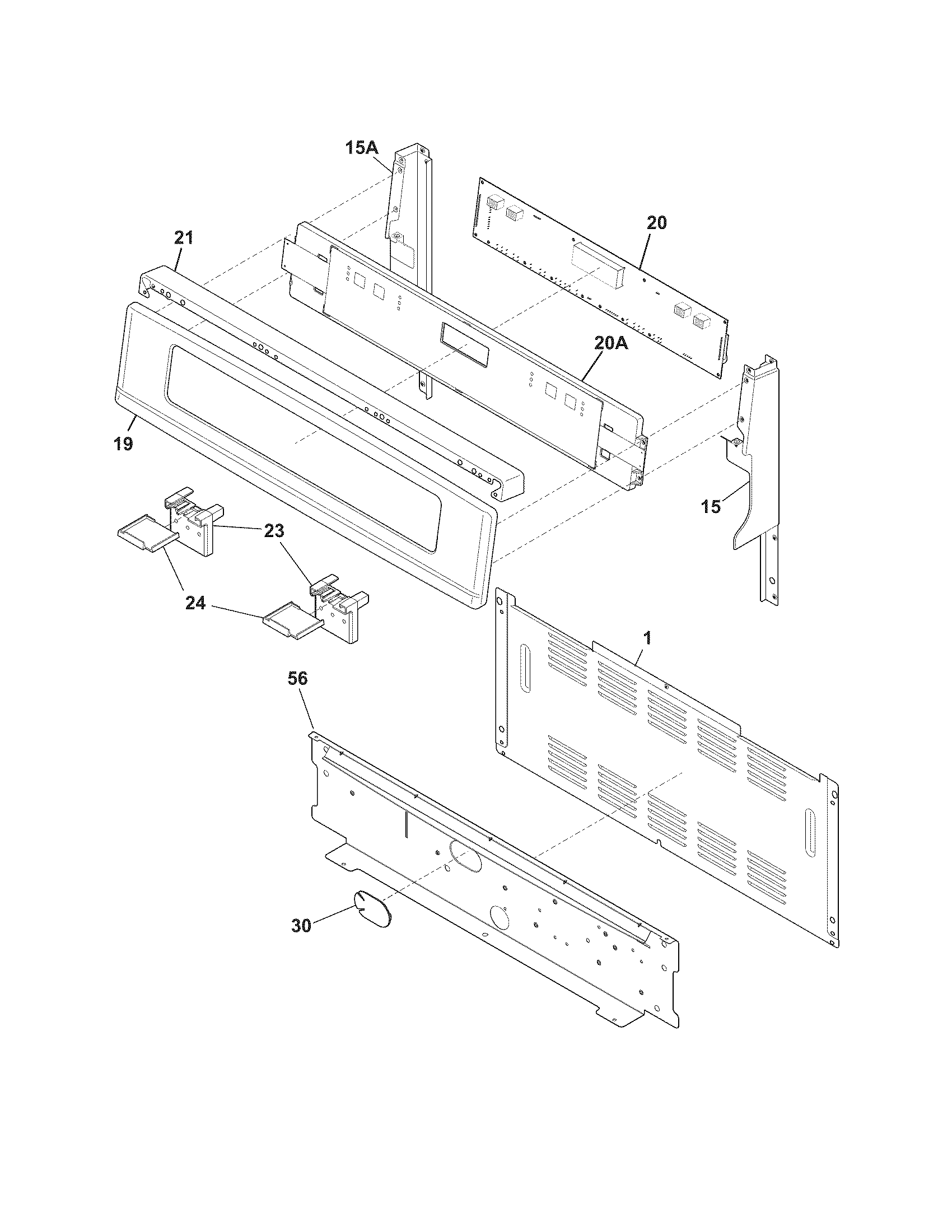 Frigidaire FGEF3077KBC backguard diagram