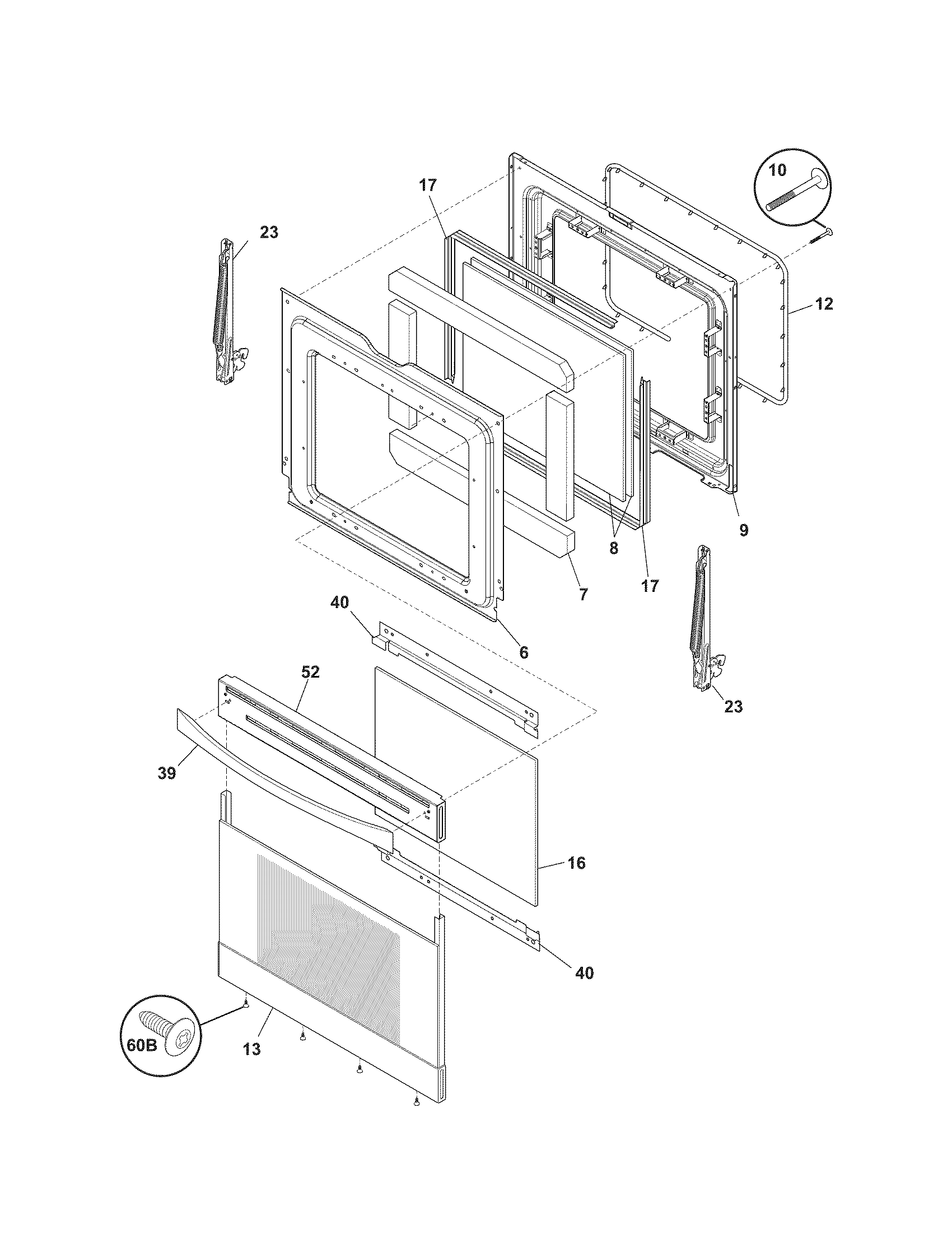 Kenmore Elite 79078303012 door diagram