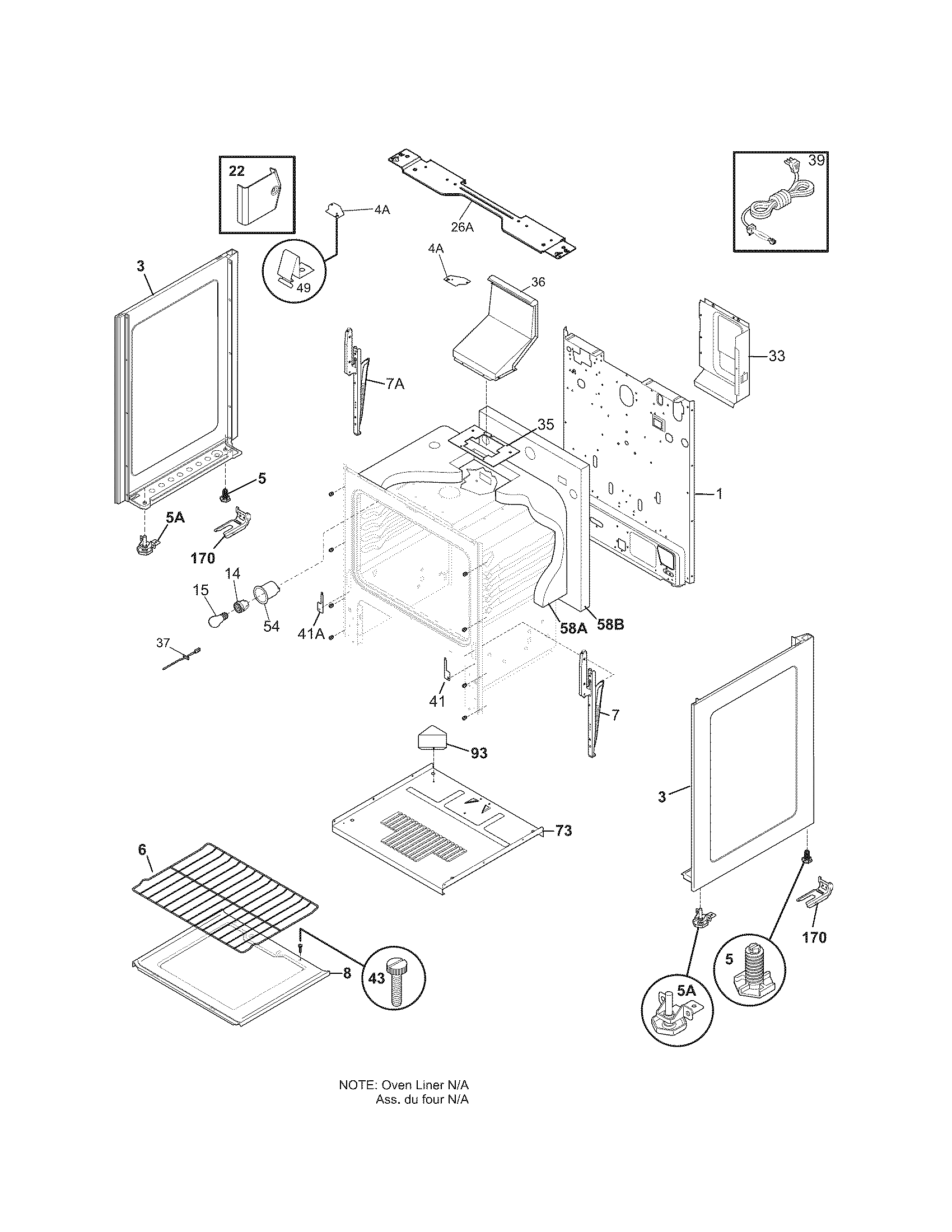 Kenmore 79070603010 body diagram