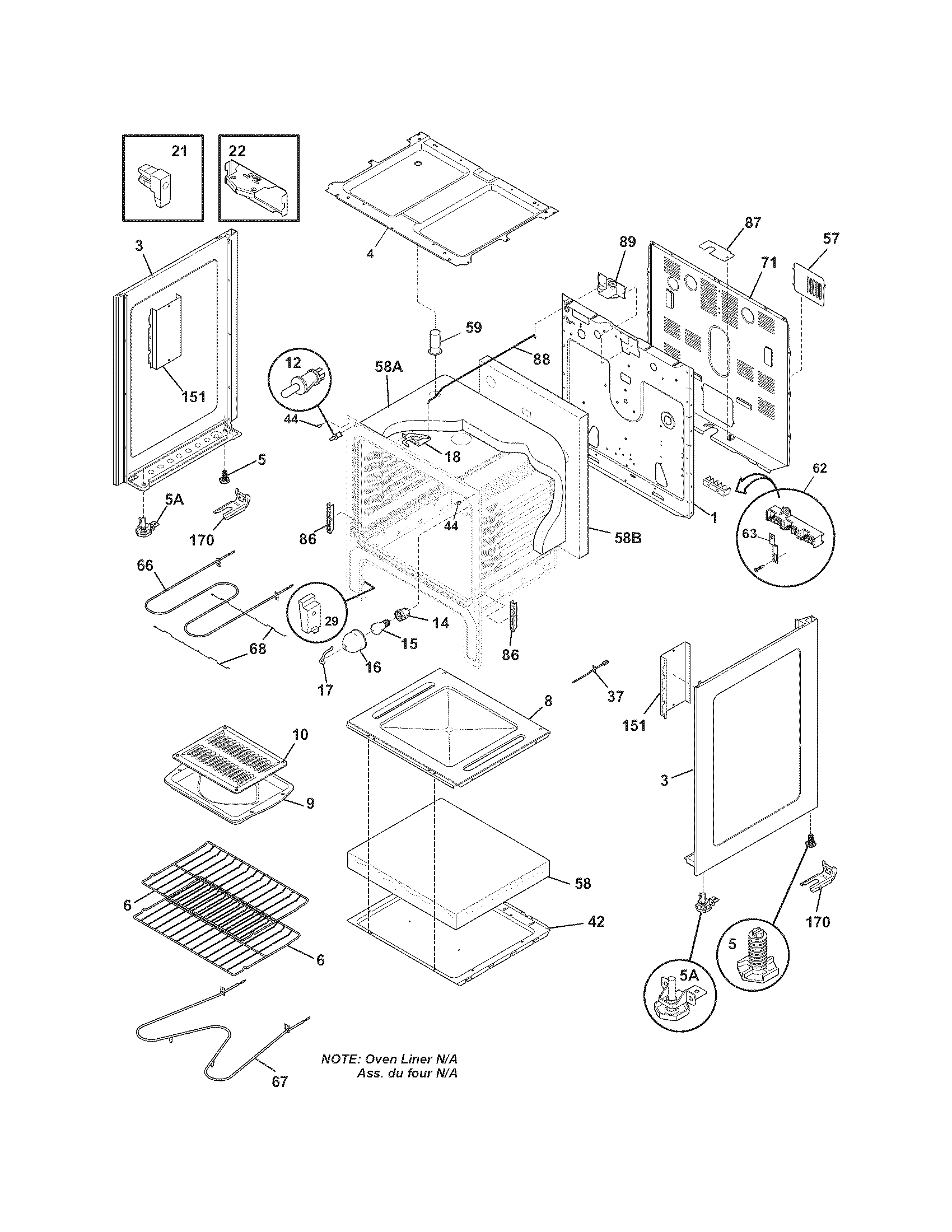 Kelvinator KEF355ESJ body diagram