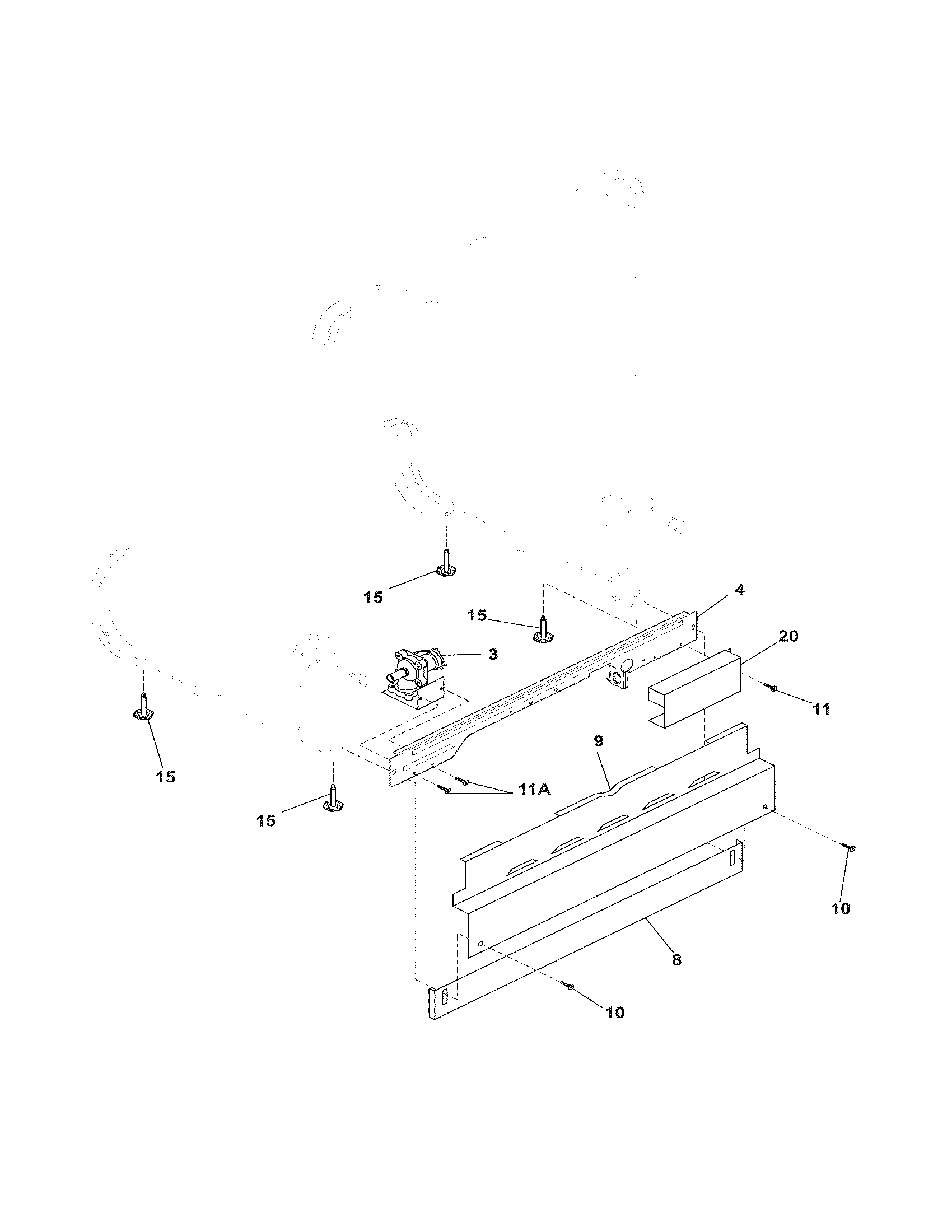Frigidaire FDB1502RGC4 frame diagram