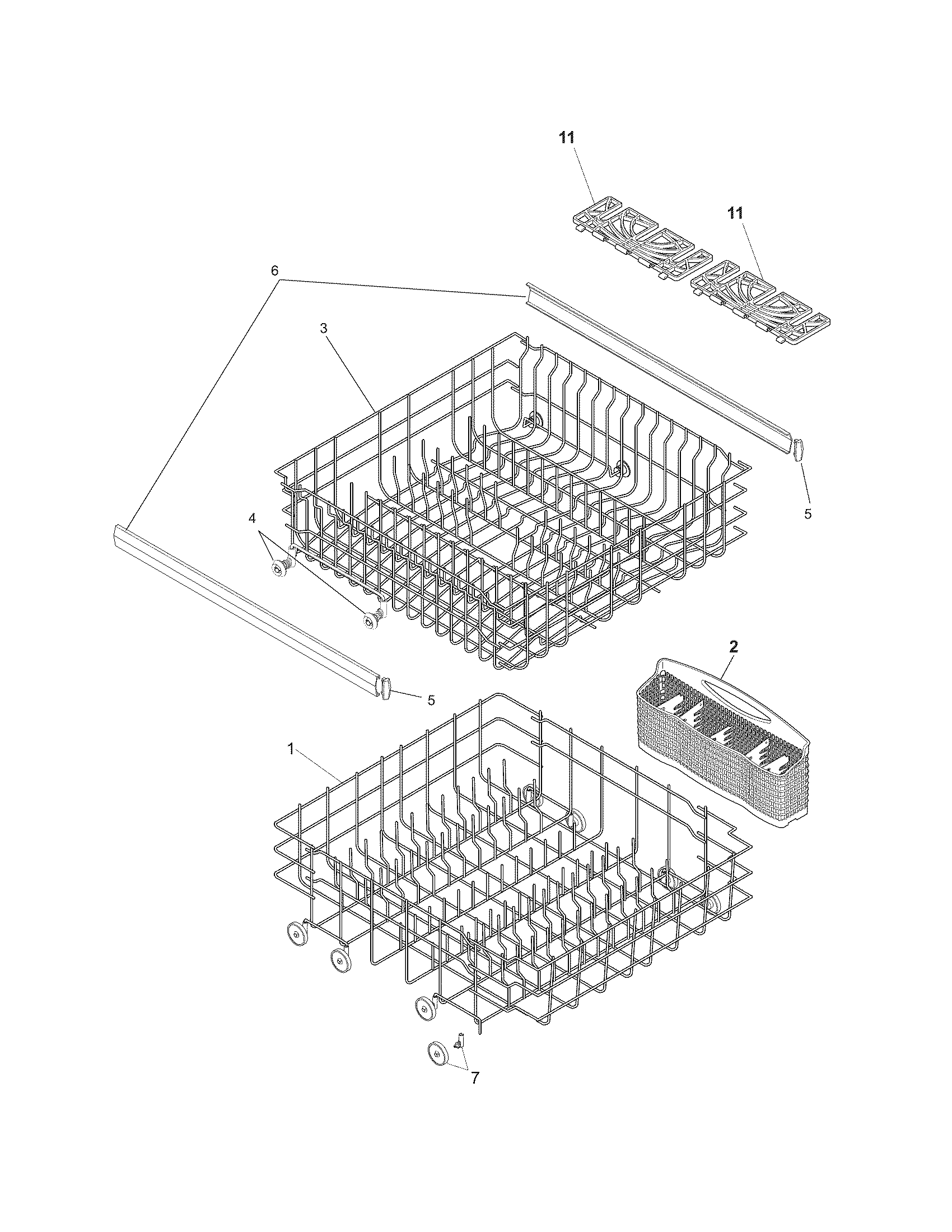 Frigidaire FDB1502RGC4 racks diagram